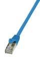 LogiLink CP1056S RJ45 Netzwerkkabel, Patchkabel CAT 5e F/UTP 2.00 m Blau mit Rastnasenschutz 1 St.