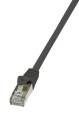 LogiLink CP1033S RJ45 Netzwerkkabel, Patchkabel CAT 5e F/UTP 1.00 m Schwarz mit Rastnasenschutz 1 St.