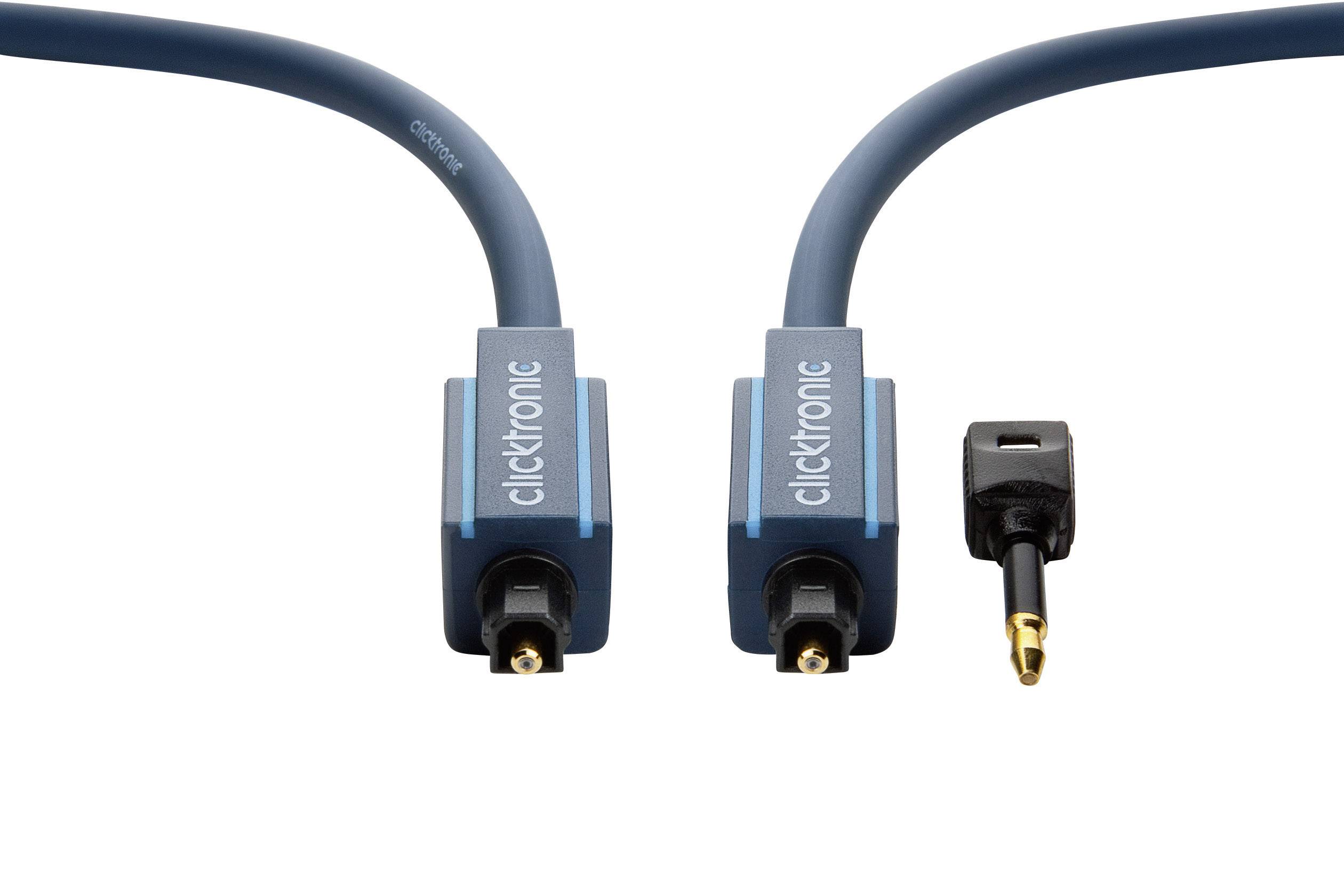 clicktronic 70368 Toslink Digital-Audio Anschlusskabel [1x Toslink-Stecker (ODT) - 1x Toslink-Stecker (ODT)] 2.00 m Blau