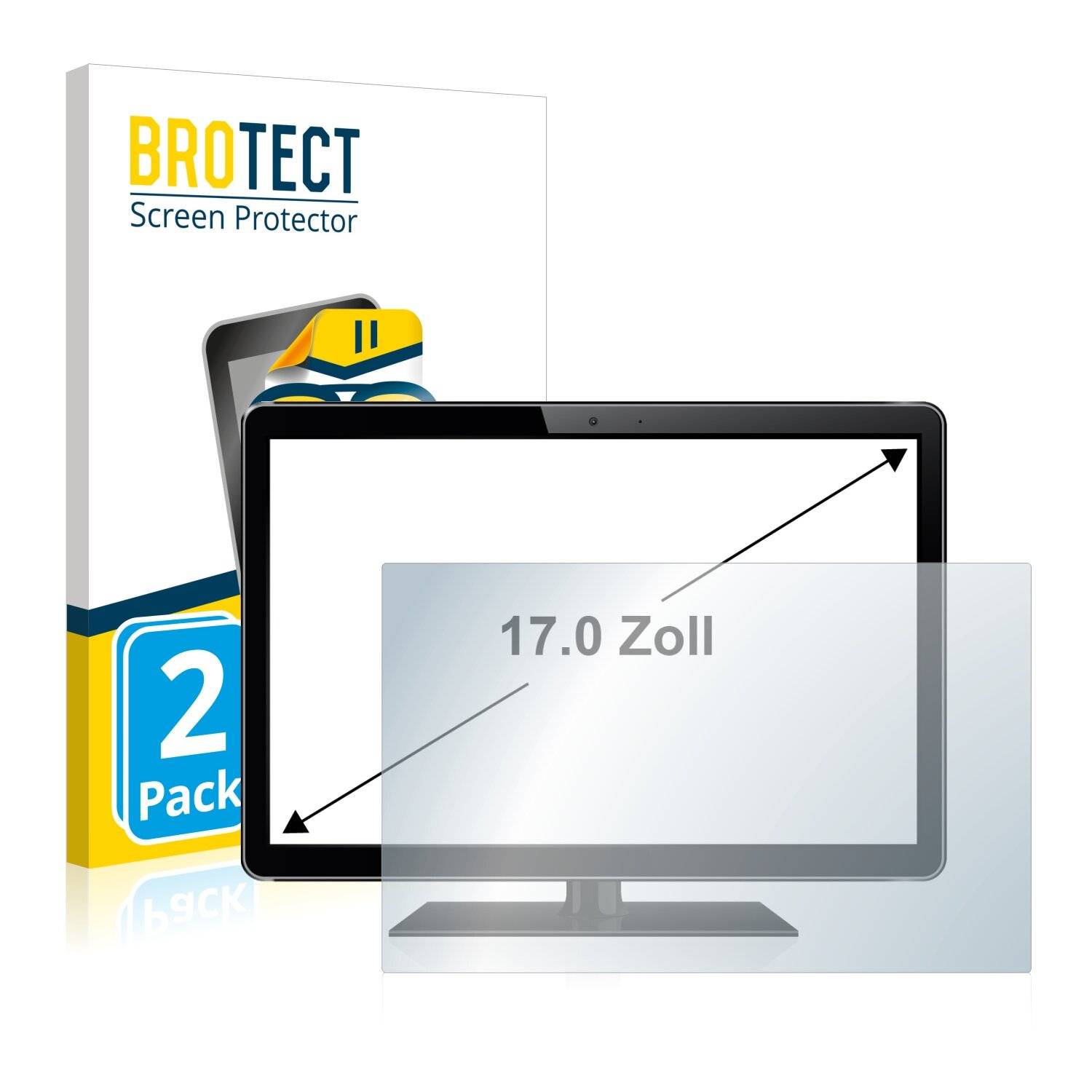 BROTECT Displayschutz-Folie für Kassensysteme mit 17 Zoll Displays [338 mm x 270 mm, 5:4]