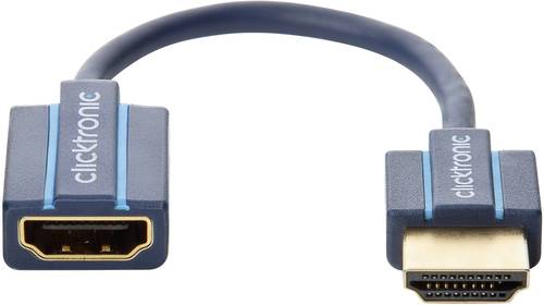 Clicktronic HDMI Verlängerungskabel 10.00cm Audio Return Channel, vergoldete Steckkontakte, Ultra H