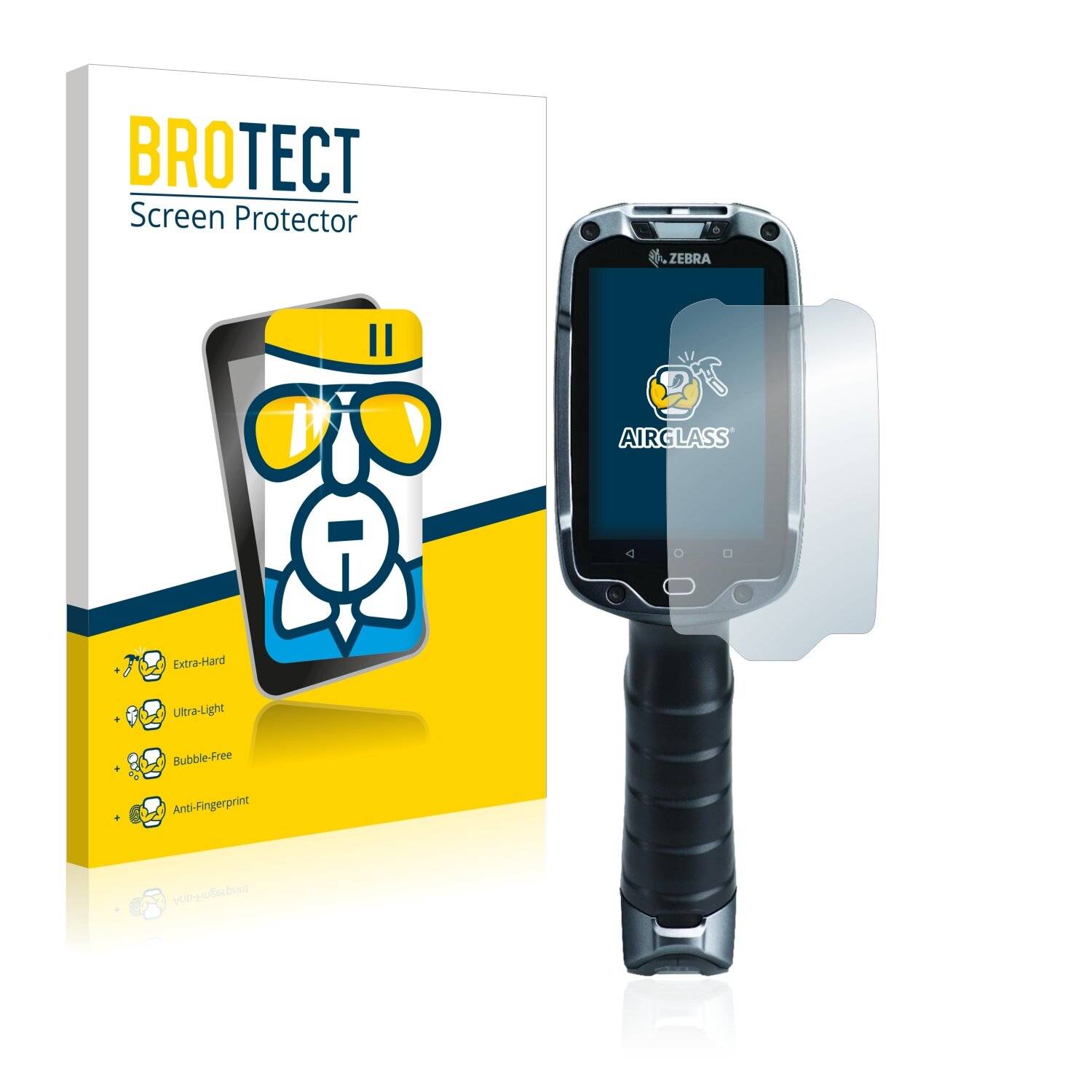 BROTECT AirGlass Flexible Schutz Glas Folie für Zebra TC8300 Klar Transparent