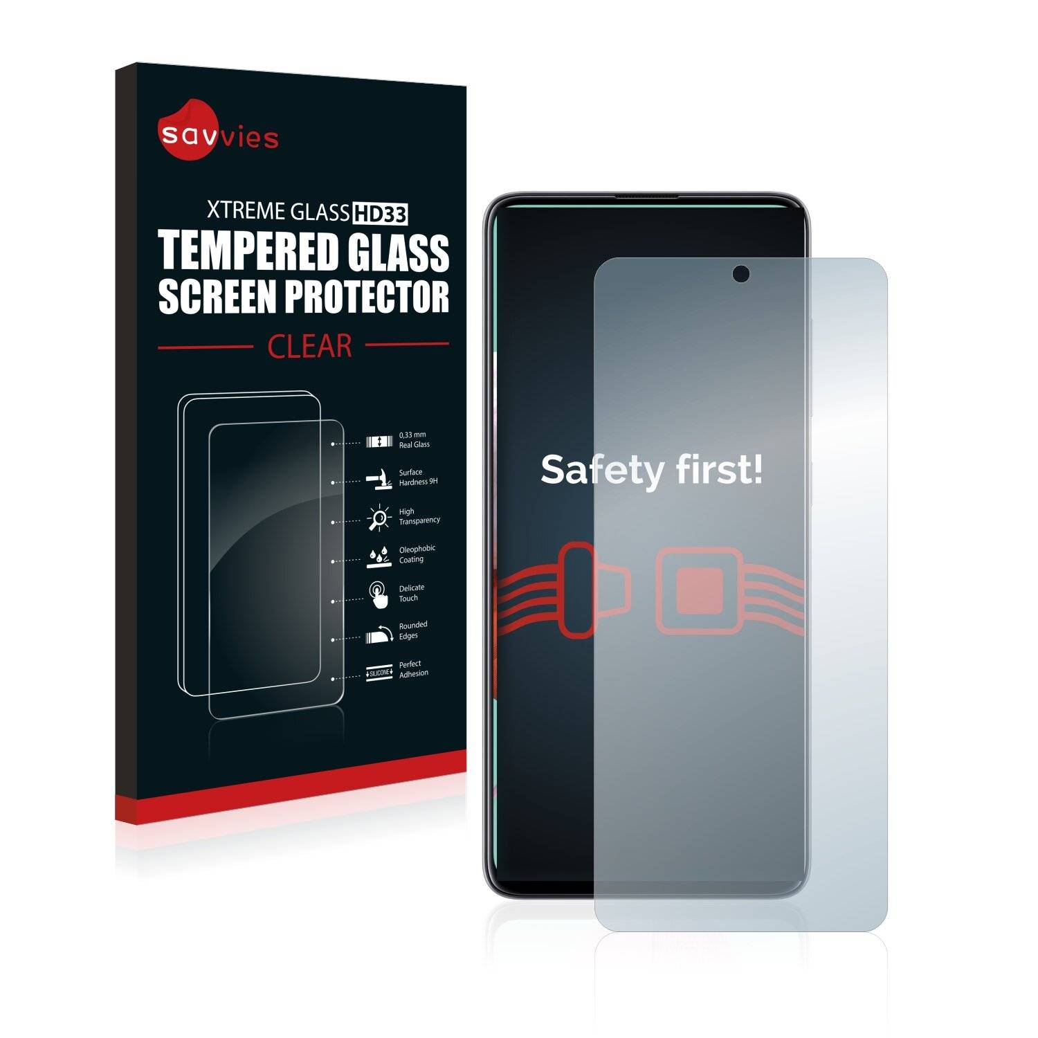 Savvies HD33 Clear Schutzglas für Samsung Galaxy A51
