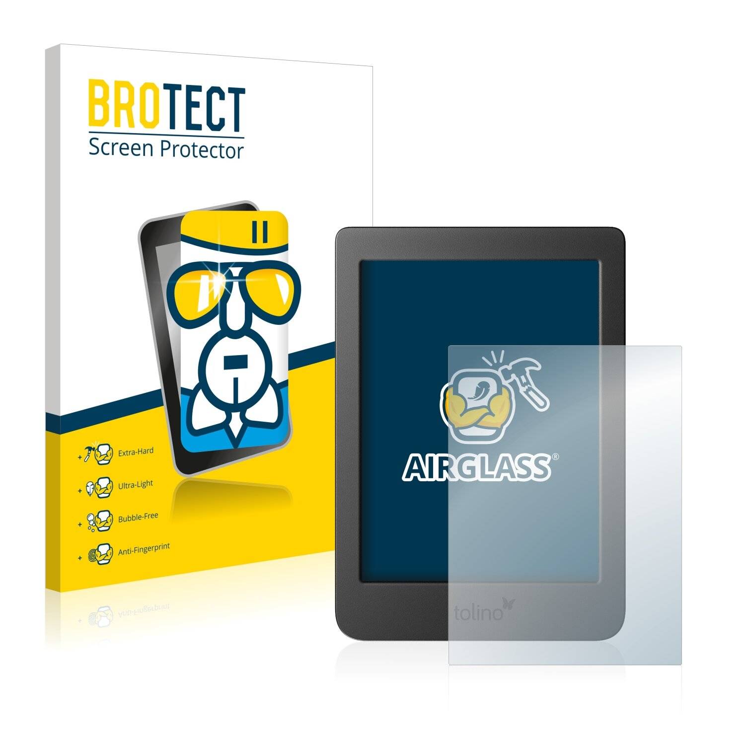 BROTECT AirGlass Flexible Schutz Glas Folie für Tolino Page 2 Klar Transparent