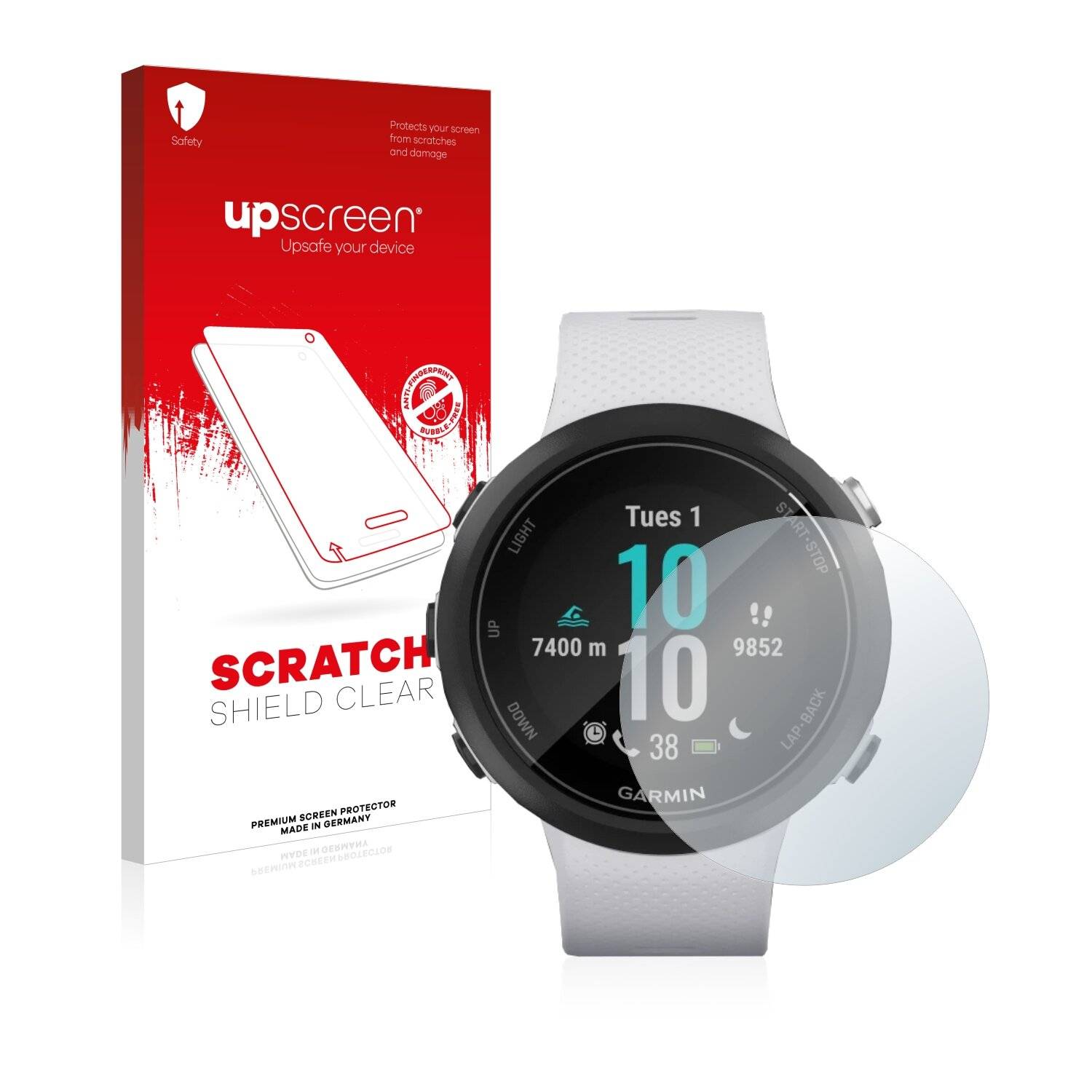 upscreen Schutzfolie für Garmin Swim 2 Kratzschutz Anti-Fingerprint Klar