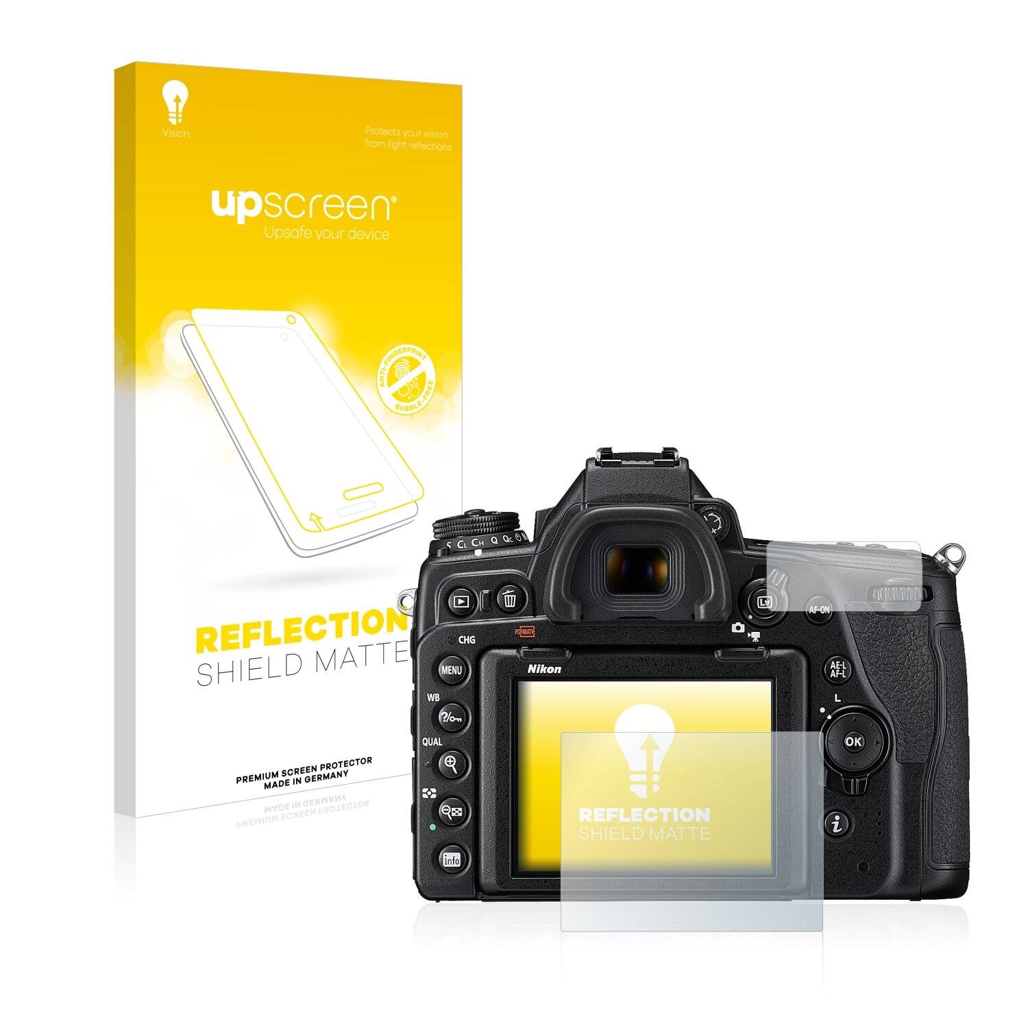 upscreen Reflection Shield Matte Premium Displayschutzfolie für Nikon
