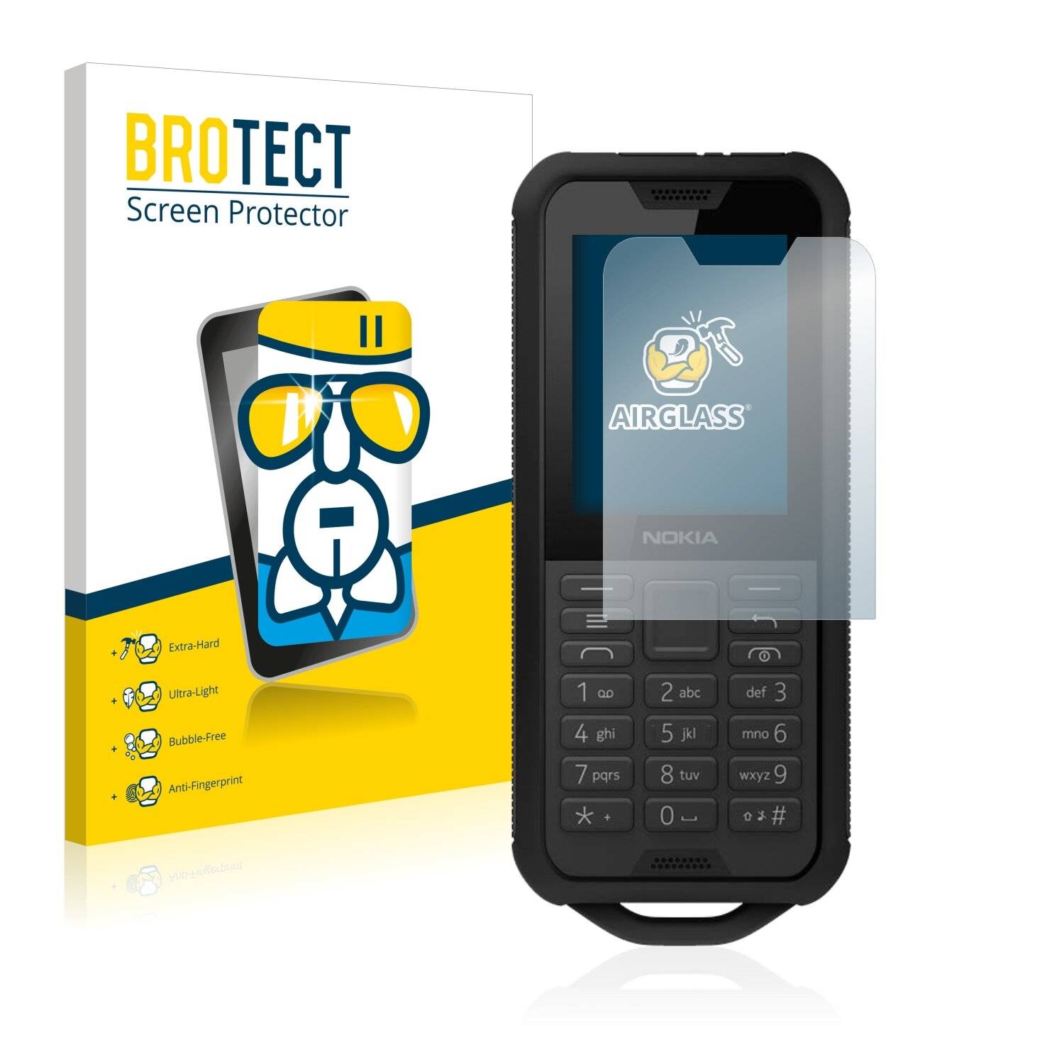 BROTECT AirGlass Flexible Schutz Glas Folie für Nokia 800 Tough Klar Transparent