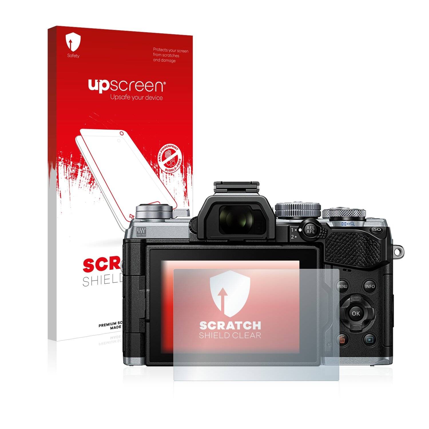 upscreen Scratch Shield Clear Premium Displayschutzfolie für Olympus OM-D E-M5 Mark