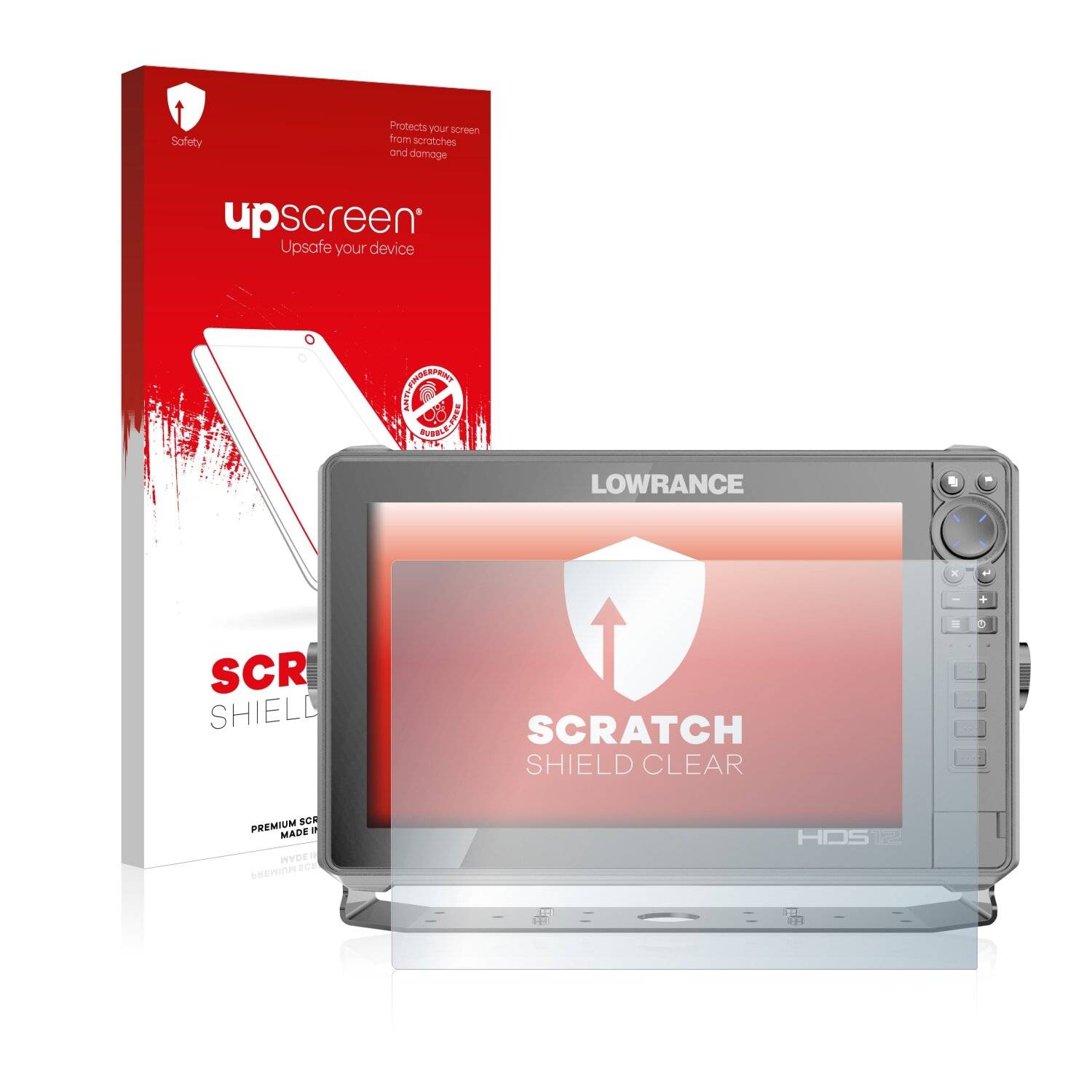 upscreen Schutzfolie für Lowrance HDS Live 12" Kratzschutz Anti-Fingerprint Klar