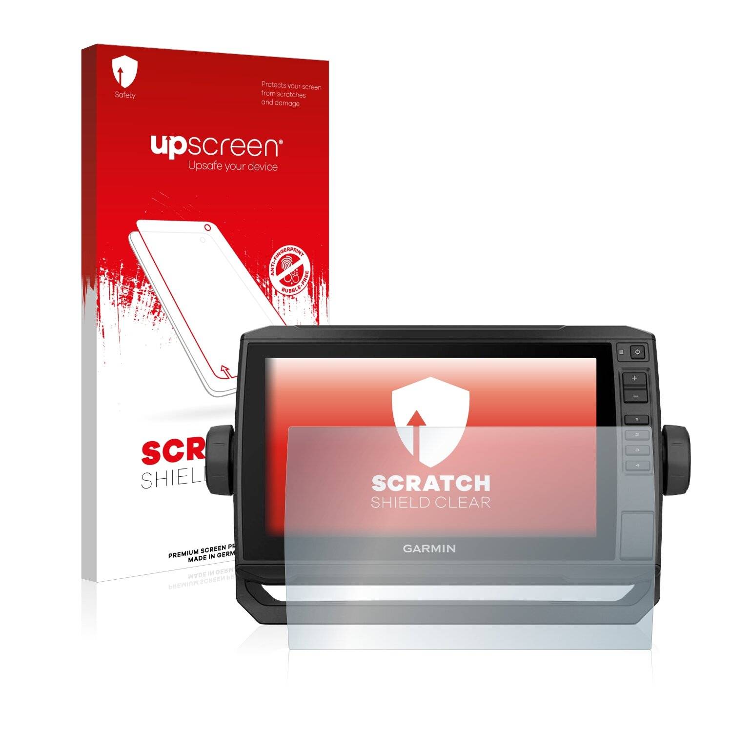 upscreen Schutzfolie für Garmin ECHOMAP UHD 92sv Kratzschutz Anti-Fingerprint Klar