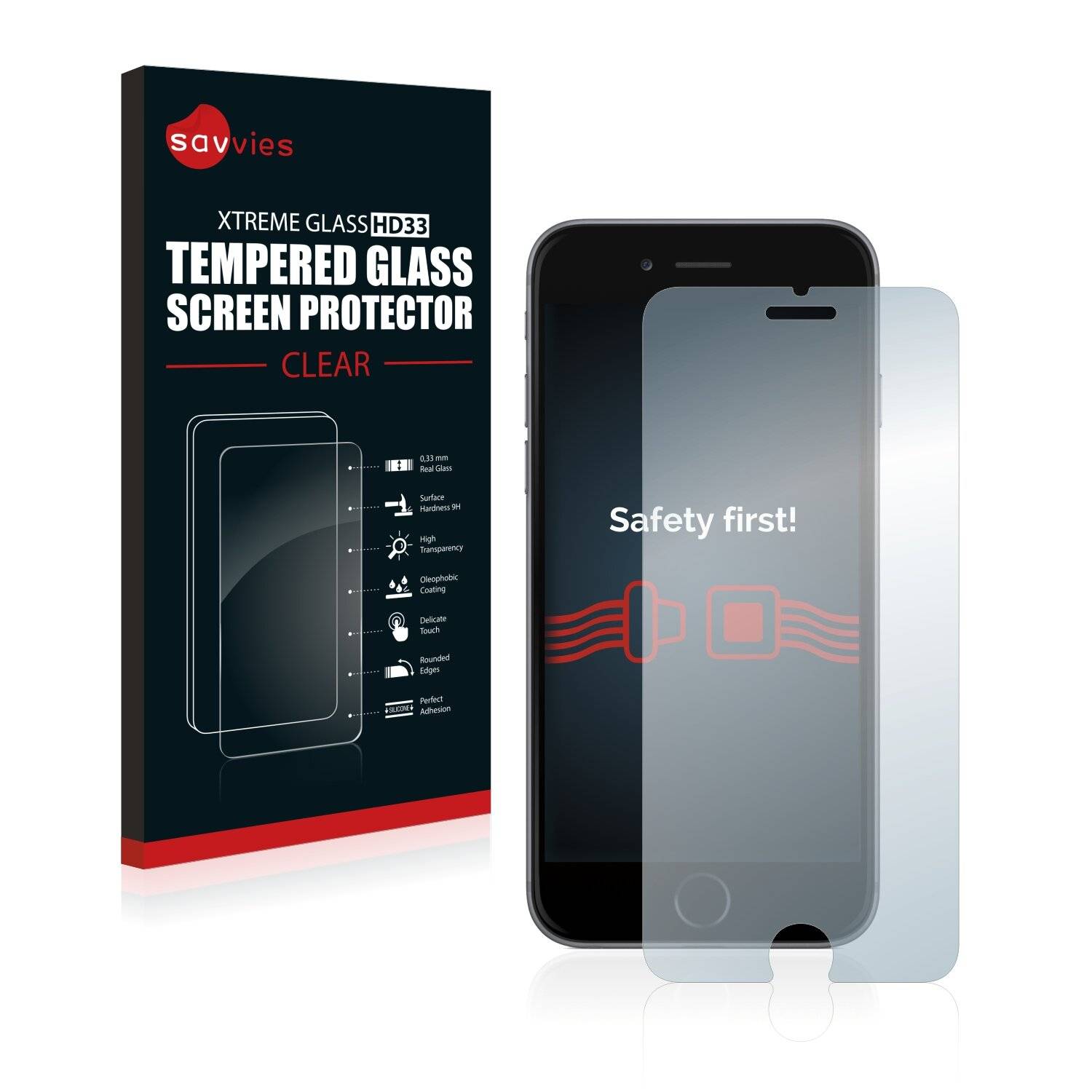 Savvies Clear Schutzglas für Apple iPhone 6S