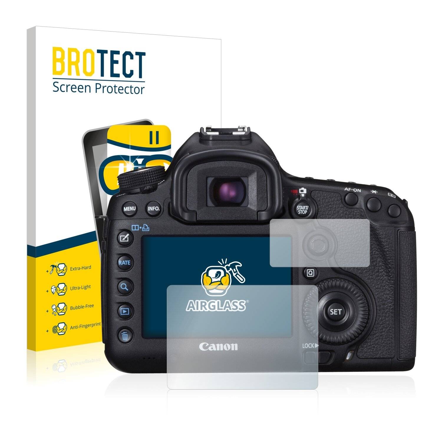 BROTECT AirGlass Flexible Schutz Glas Folie für Canon EOS 5D Mark III Klar Transparent