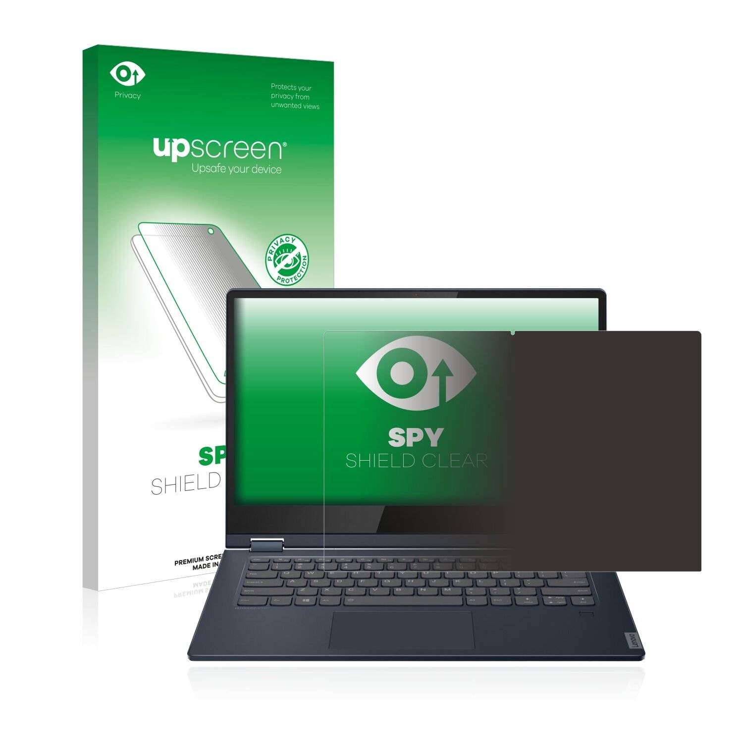 upscreen Spy Shield Clear Premium Blickschutzfolie für Lenovo IdeaPad C340