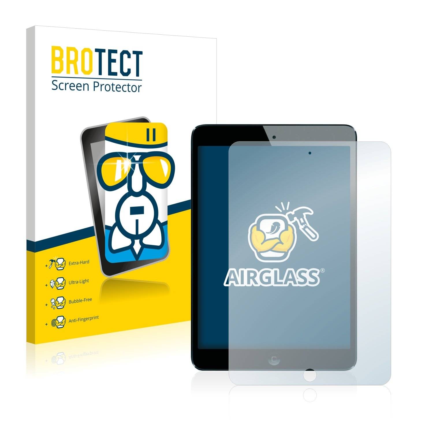 BROTECT AirGlass Schutzglas Folie für Apple iPad Mini 1