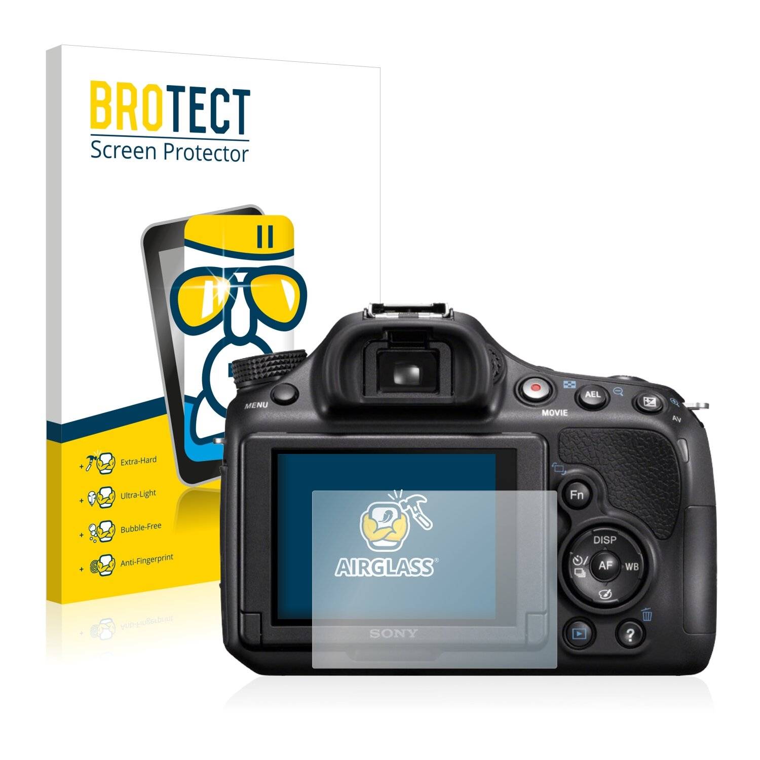 BROTECT AirGlass Flexible Schutz Glas Folie für Sony Alpha 58 (SLT-A58) Klar Transparent