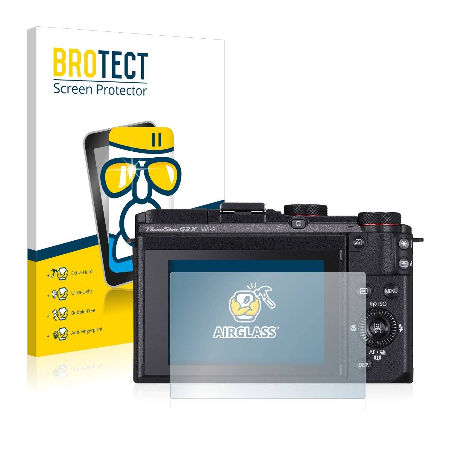 BROTECT AirGlass Flexible Schutz Glas Folie für Canon PowerShot G3 X Klar Transparent