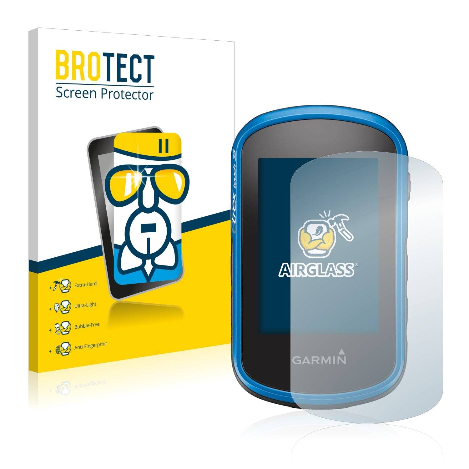 BROTECT AirGlass Flexible Schutz Glas Folie für Garmin eTrex Touch 35 Klar Transparent