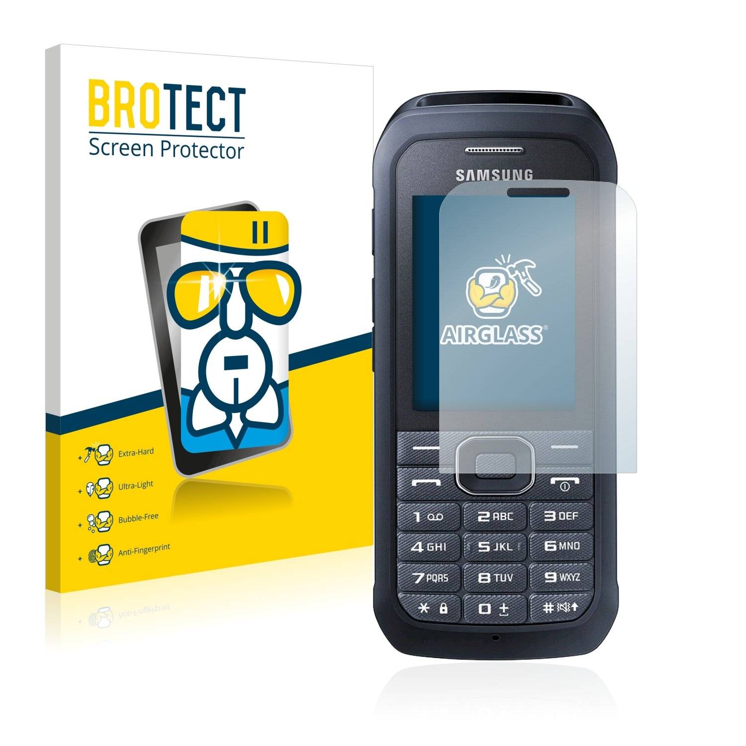 BROTECT AirGlass Flexible Schutz Glas Folie für Samsung Xcover 550 Klar Transparent