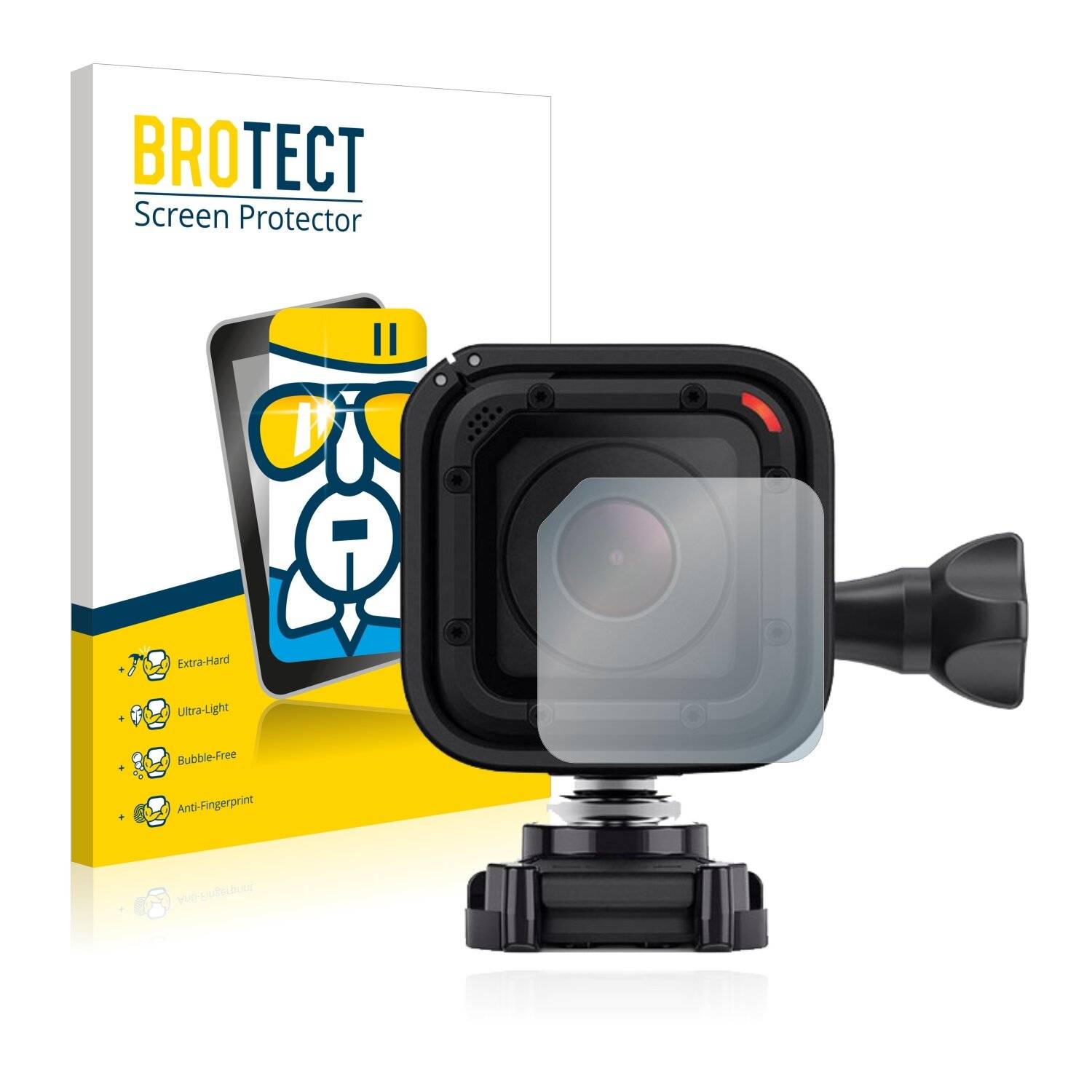 BROTECT AirGlass Flexible Schutz Glas Folie für GoPro Hero 4 Session Linse (Gehäuse) Klar Transparent