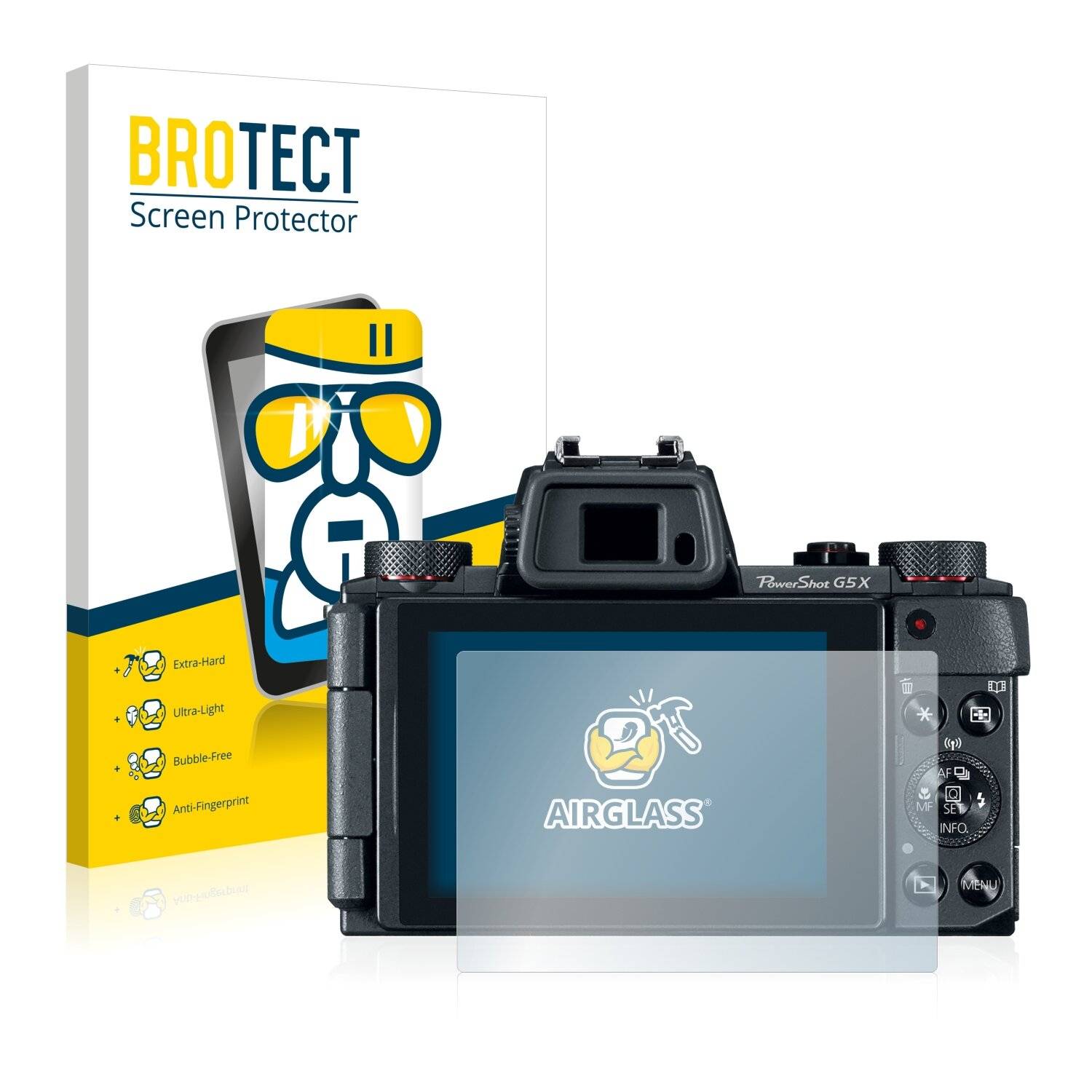 BROTECT AirGlass Flexible Schutz Glas Folie für Canon PowerShot G5 X Klar Transparent