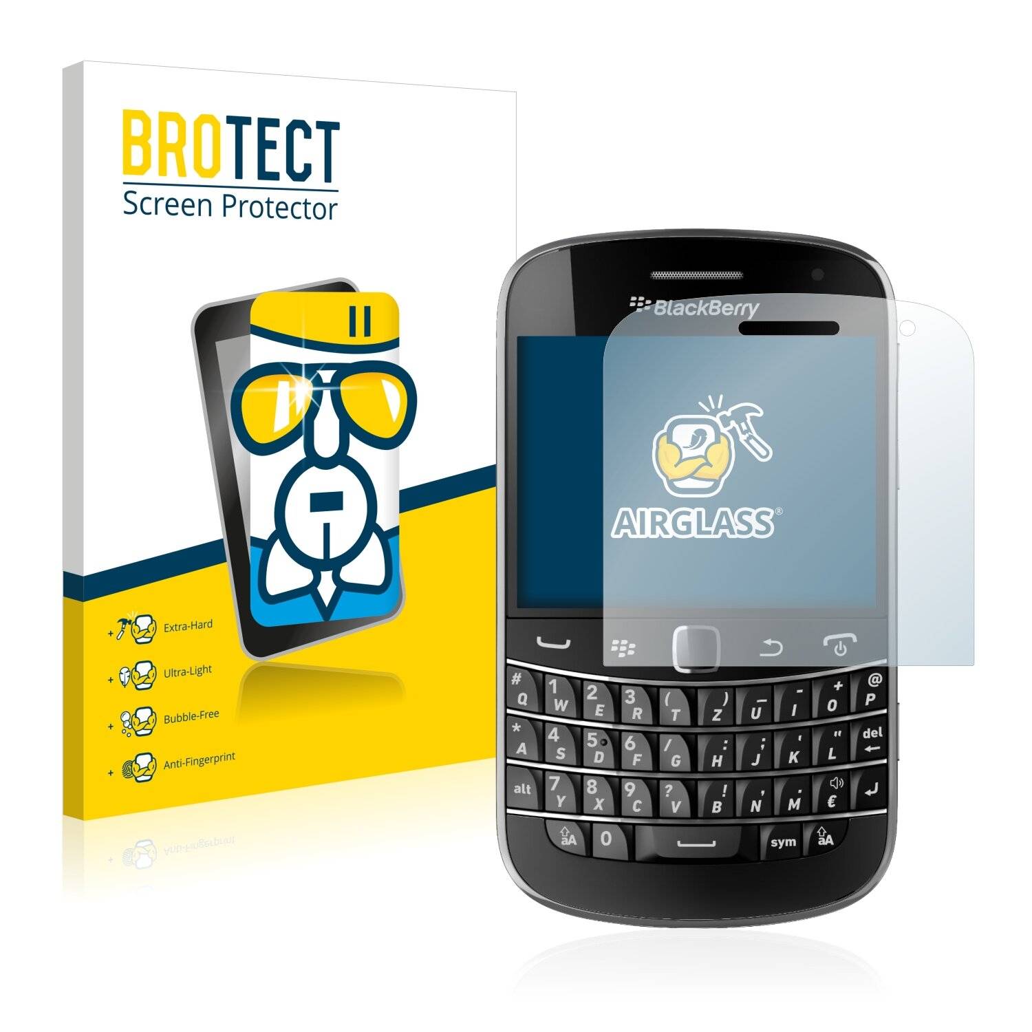 BROTECT AirGlass Glas Schutz-Folie für RIM BlackBerry Bold Touch 9900 - Schutzglas