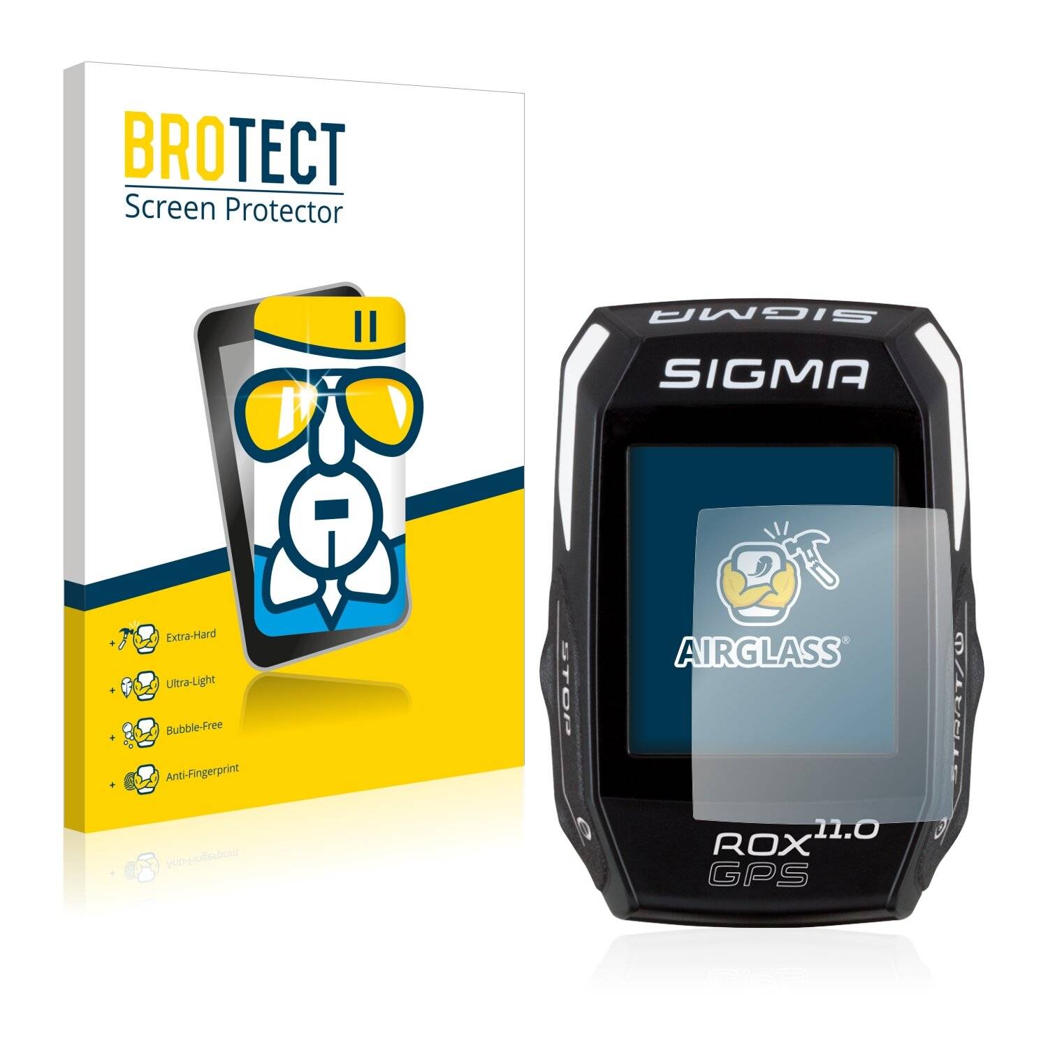 BROTECT AirGlass Schutzglas Folie für Sigma ROX GPS