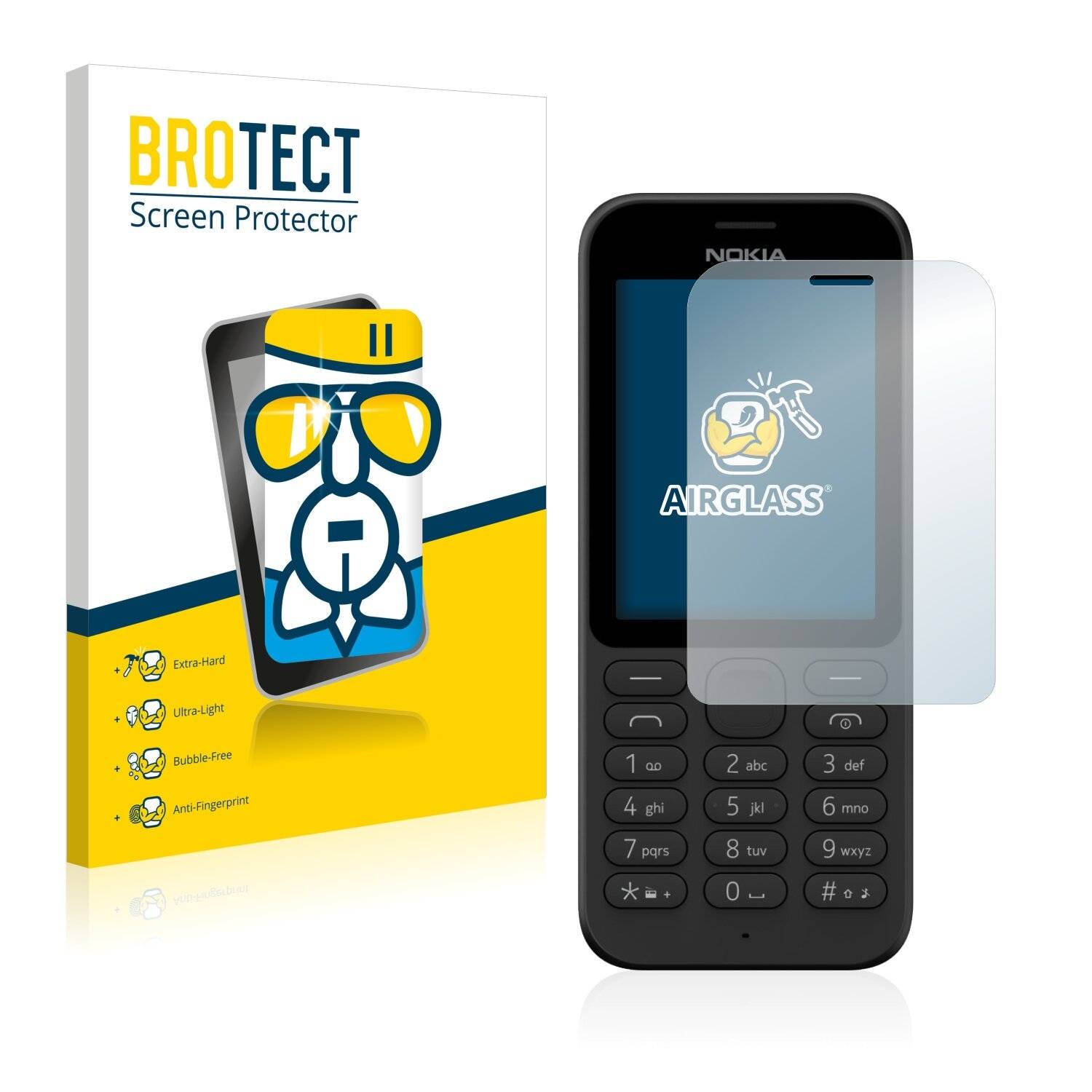 BROTECT AirGlass Glas Panzer-Folie für Microsoft Nokia 215 - Schutzglas