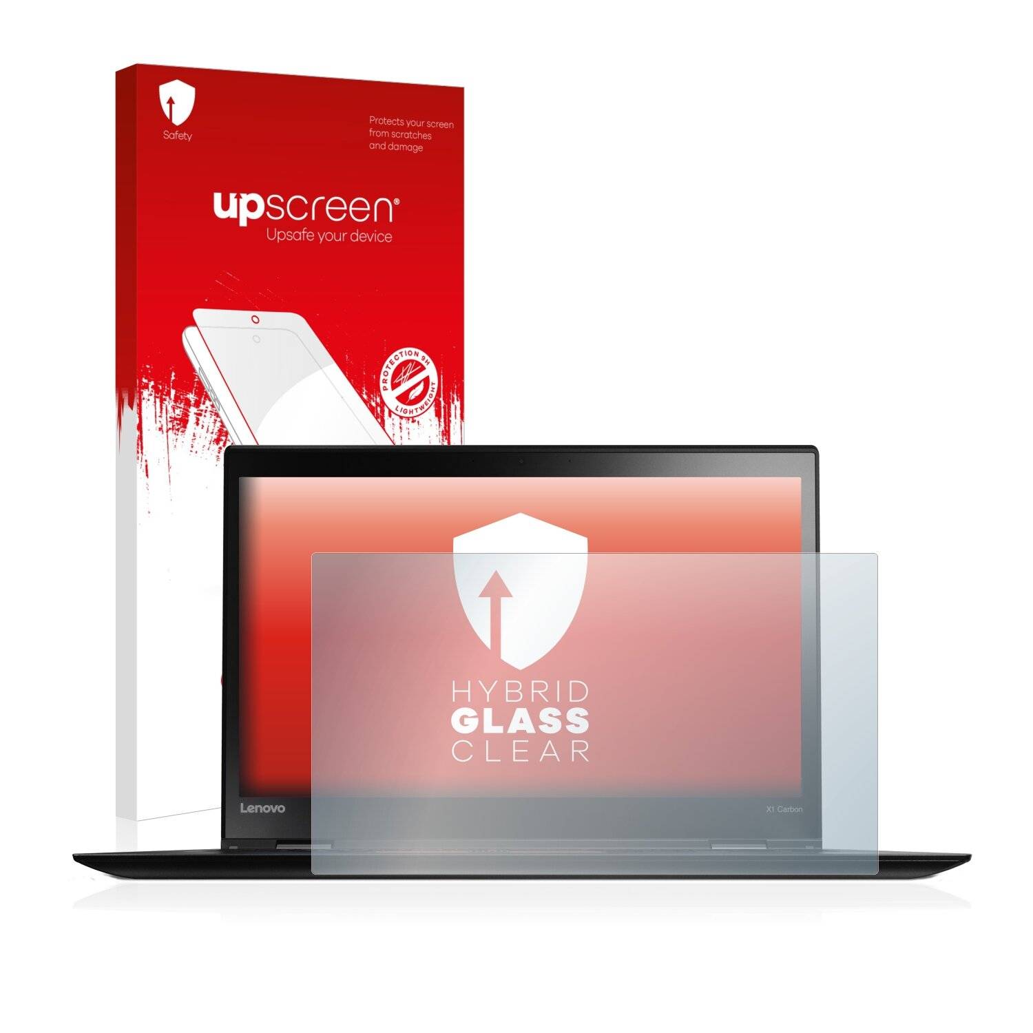upscreen Hybrid Glass Clear Premium Schutzglas Folie für Lenovo ThinkPad X1 Carbon Non-Touch