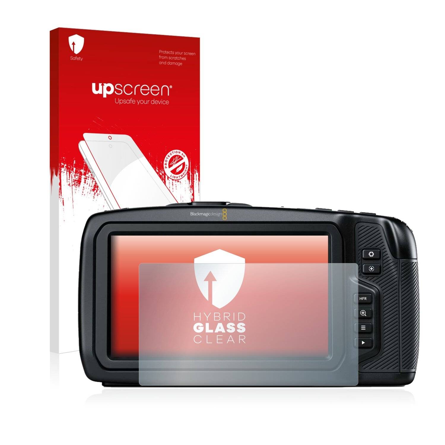 upscreen Flexible Schutz Glas Folie für Blackmagic Pocket Cinema Camera 4K / 6K Schutzglas 9H Hybridglas Klar