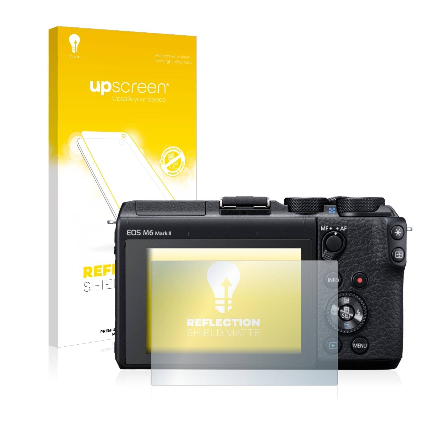 upscreen Reflection Shield Matte Premium Displayschutzfolie für Canon EOS M6 Mark