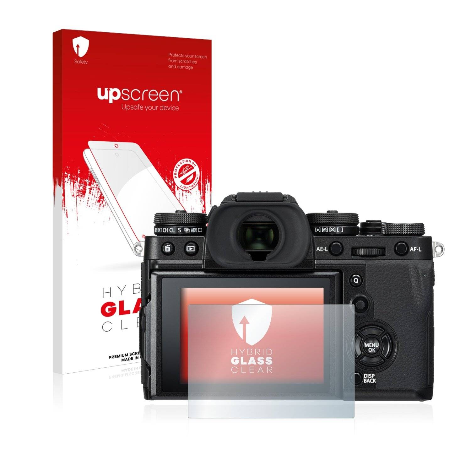 upscreen Flexible Schutz Glas Folie für Fujifilm X-T3 Schutzglas 9H Hybridglas Klar