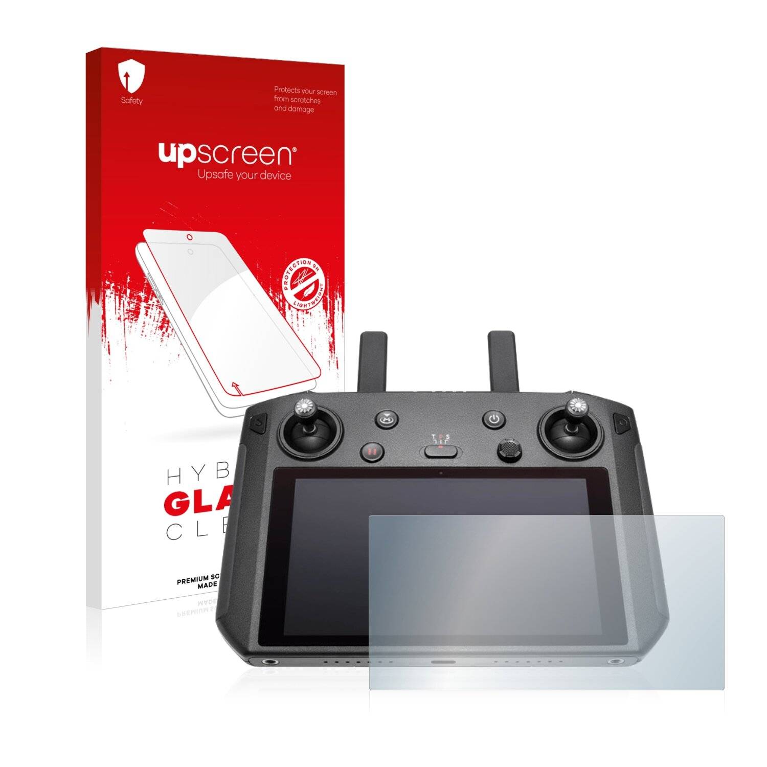 upscreen Hybrid Glass Clear Premium Schutzglas Folie für DJI Smart