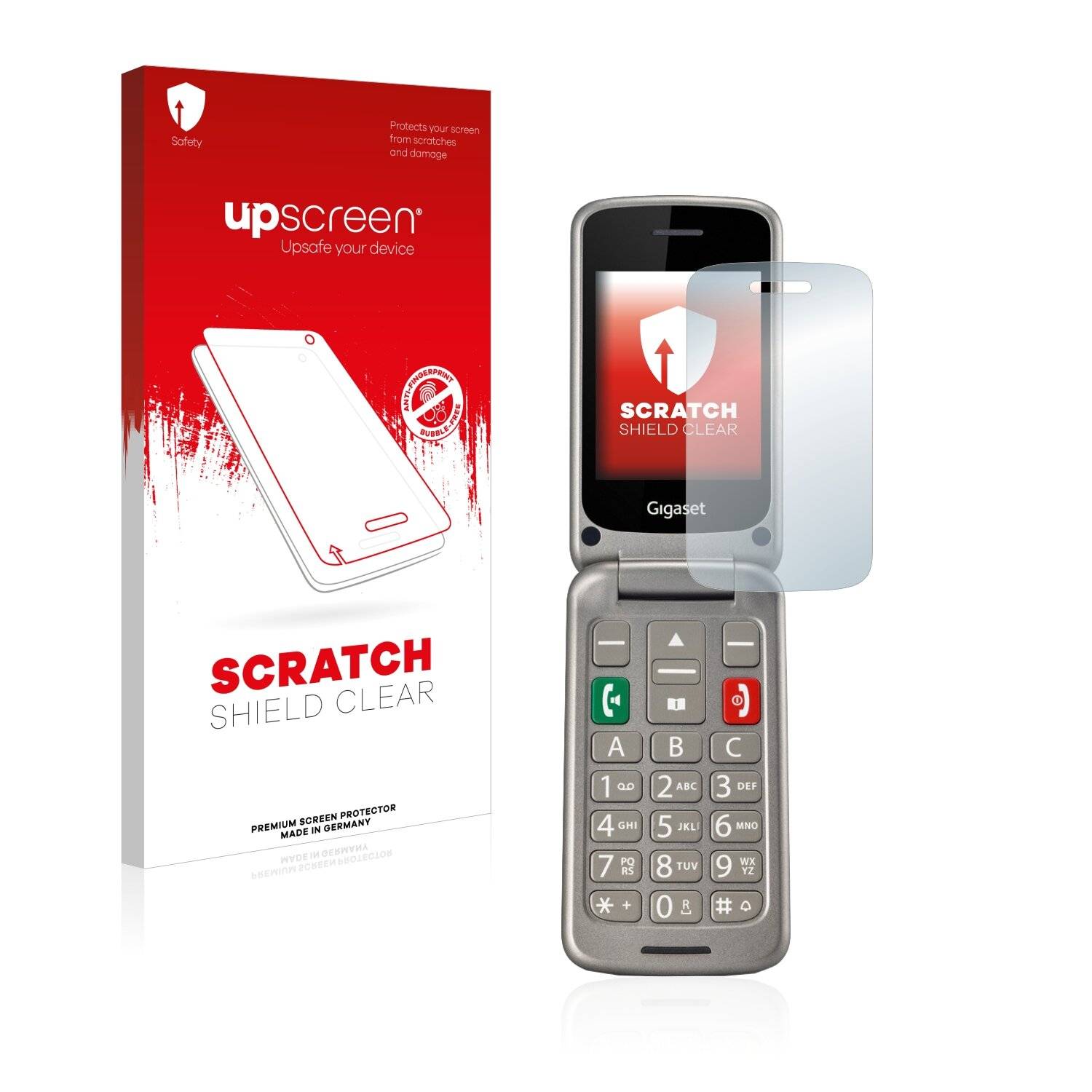 upscreen Schutzfolie für Gigaset GL590 Kratzschutz Anti-Fingerprint Klar