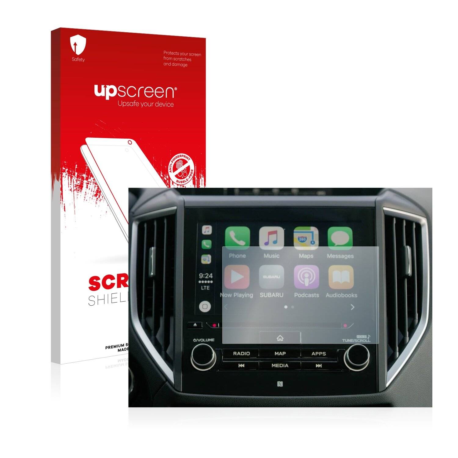 upscreen Scratch Shield Clear Premium Displayschutzfolie für Subaru Ascent Starlink 8