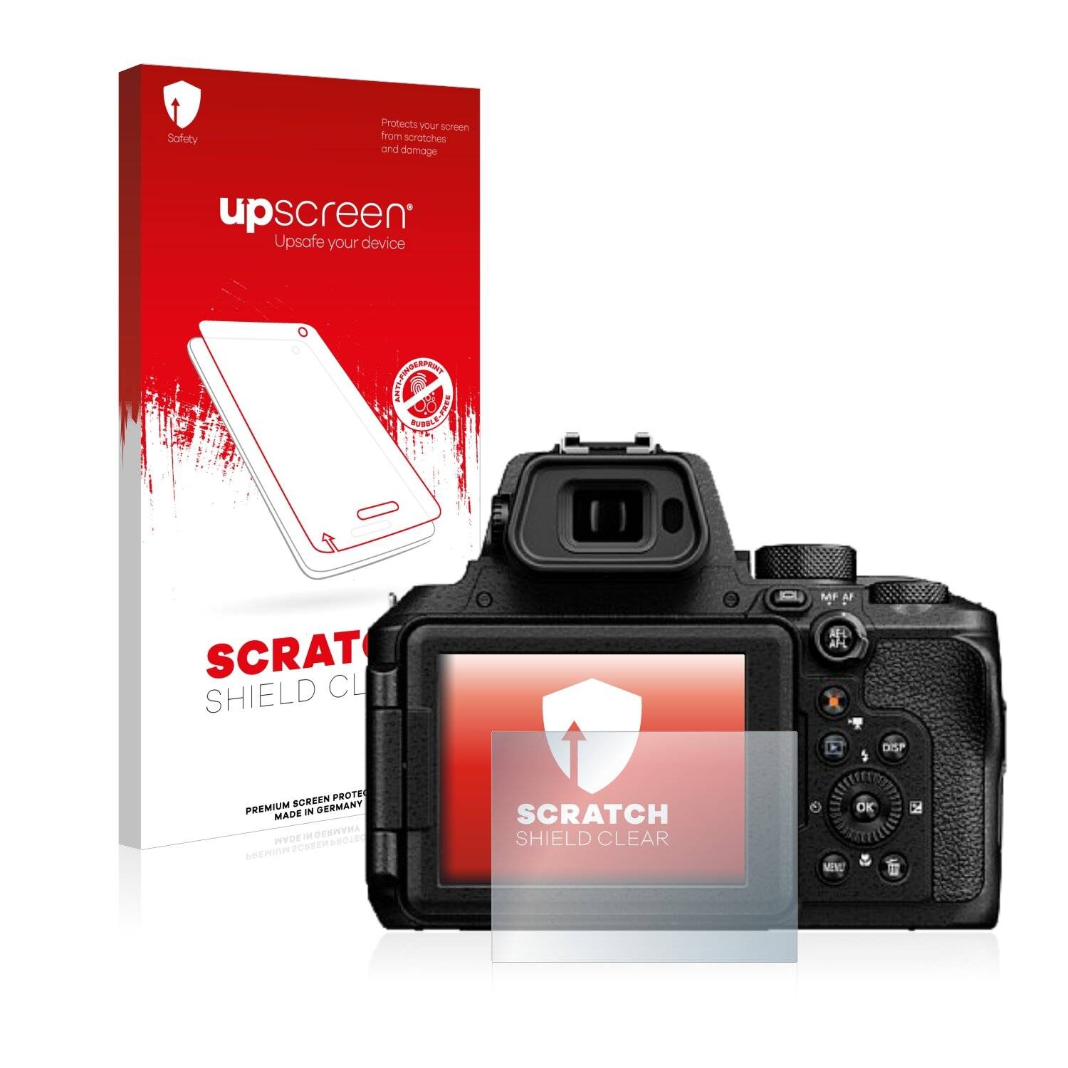 upscreen Schutzfolie für Nikon Coolpix P950 Kratzschutz Anti-Fingerprint Klar