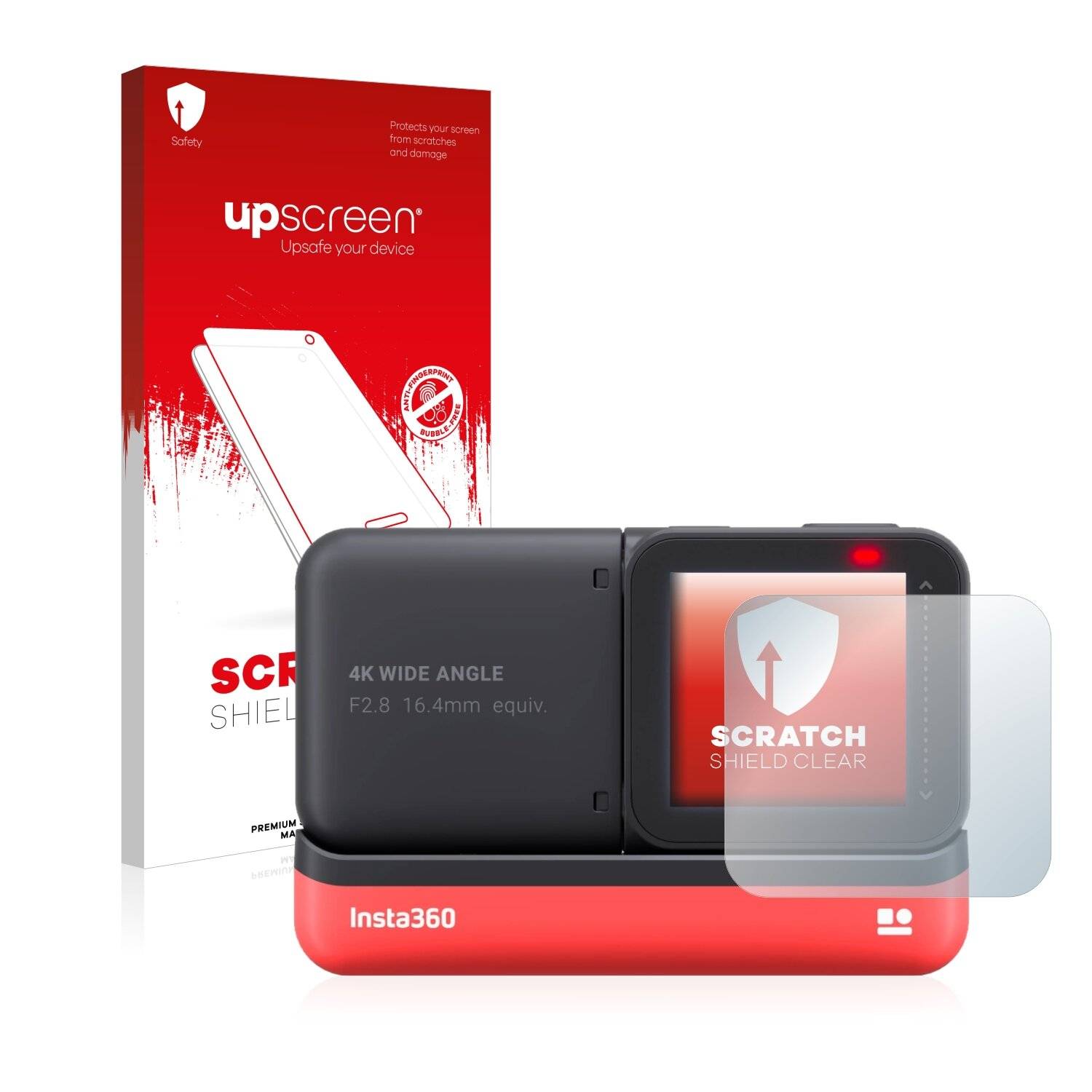 upscreen Scratch Shield Clear Premium Displayschutzfolie für Insta360 One R 4K