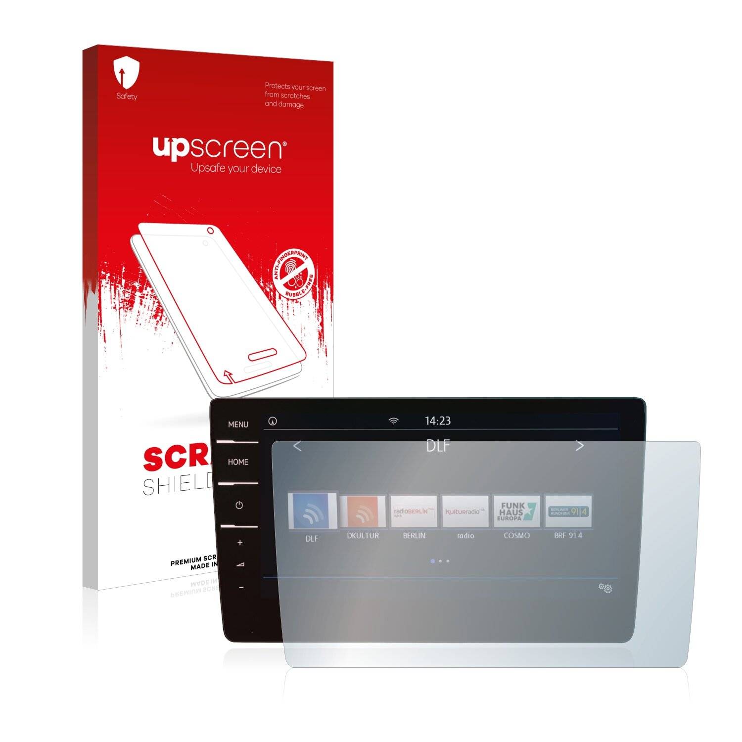 upscreen Scratch Shield Clear Premium Displayschutzfolie für Volkswagen T-Cross 2019