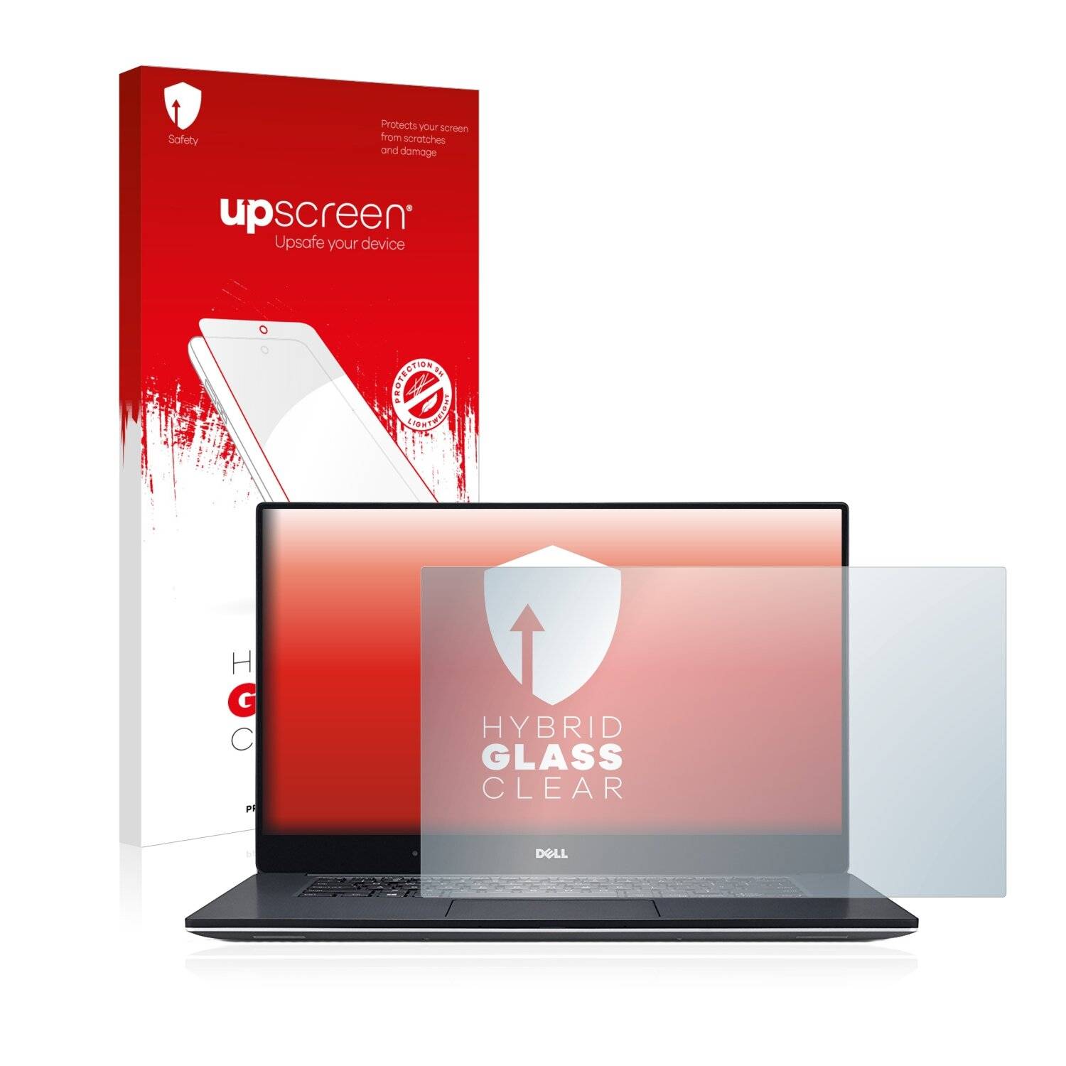upscreen Hybrid Glass Clear Premium Schutzglas Folie für Dell XPS 15