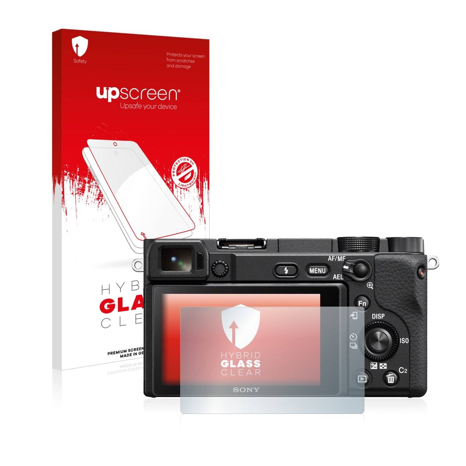 upscreen Flexible Schutz Glas Folie für Sony Alpha 6400 / 6400A Schutzglas 9H Hybridglas Klar