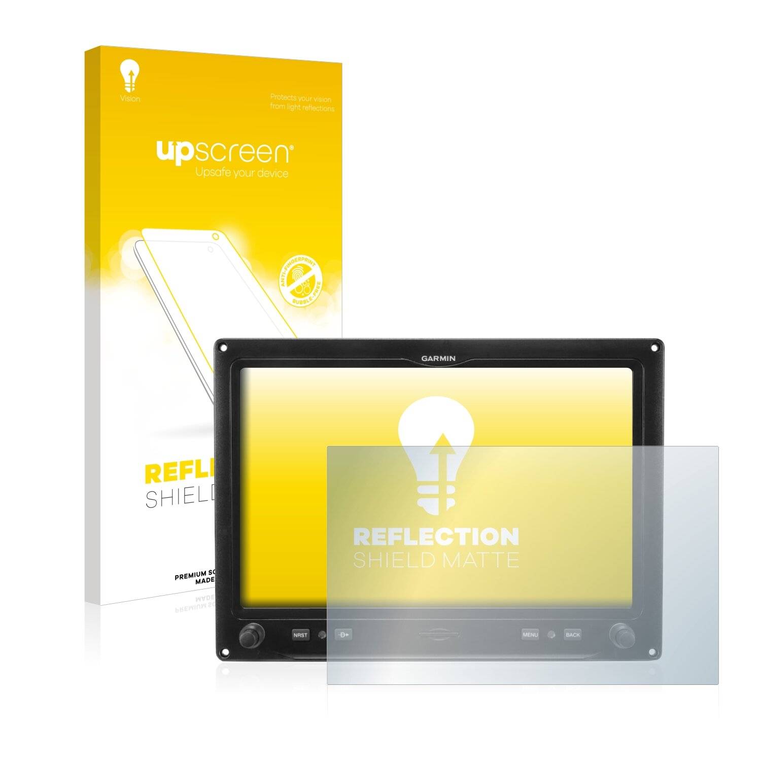 upscreen Reflection Shield Matte Premium Displayschutzfolie für Garmin G3X Touch Landscape
