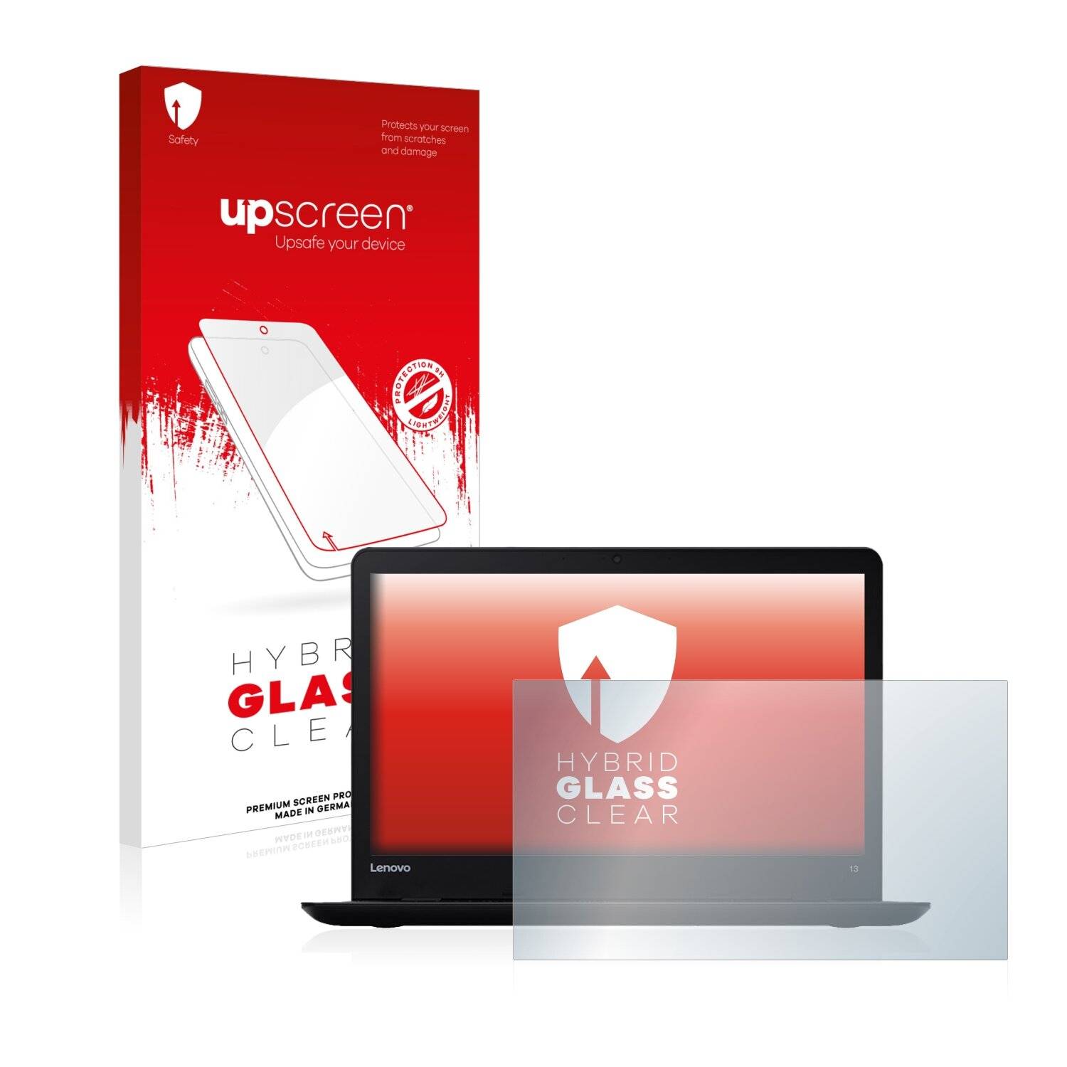 upscreen Hybrid Glass Clear Premium Schutzglas Folie für Lenovo ThinkPad 13