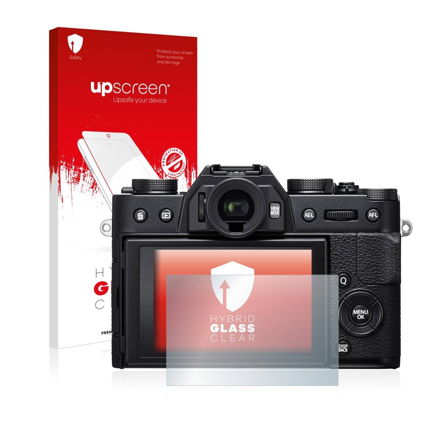 upscreen Hybrid Glass Clear Premium Schutzglas Folie für Fujifilm