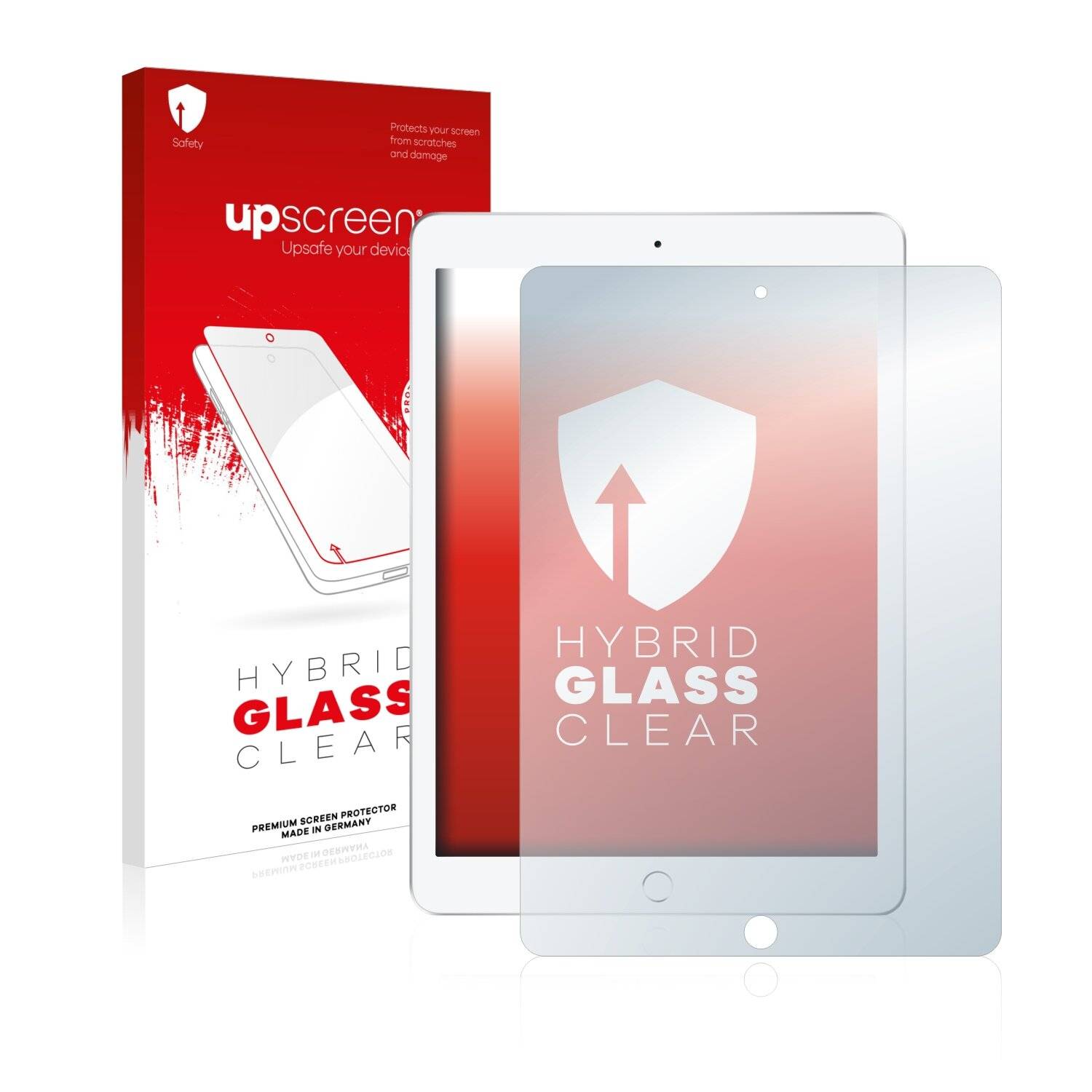 upscreen Flexible Schutz Glas Folie für Apple iPad Air / Air 2 / Pro (9.7) Schutzglas 9H Hybridglas Klar