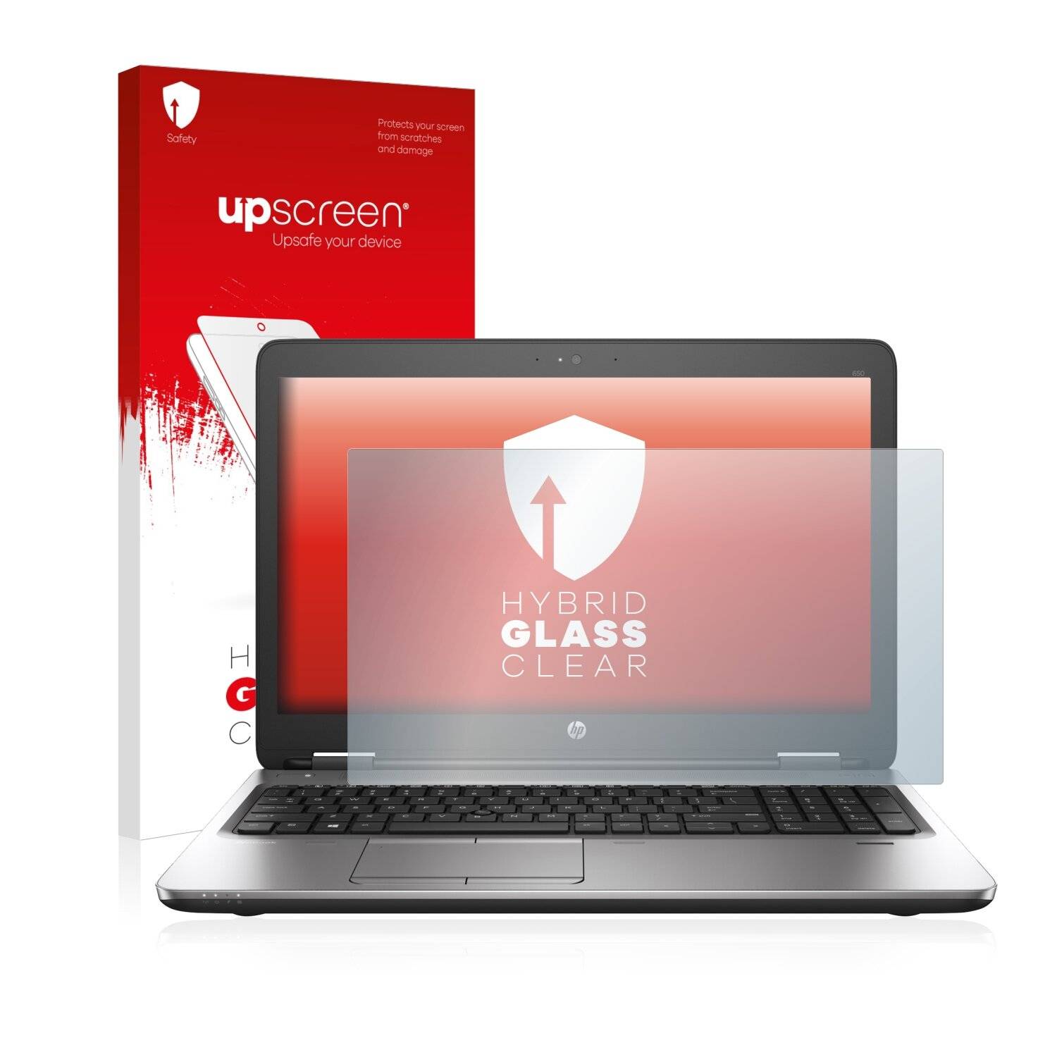 upscreen Hybrid Glass Clear Premium Schutzglas Folie für HP ProBook 650 G2