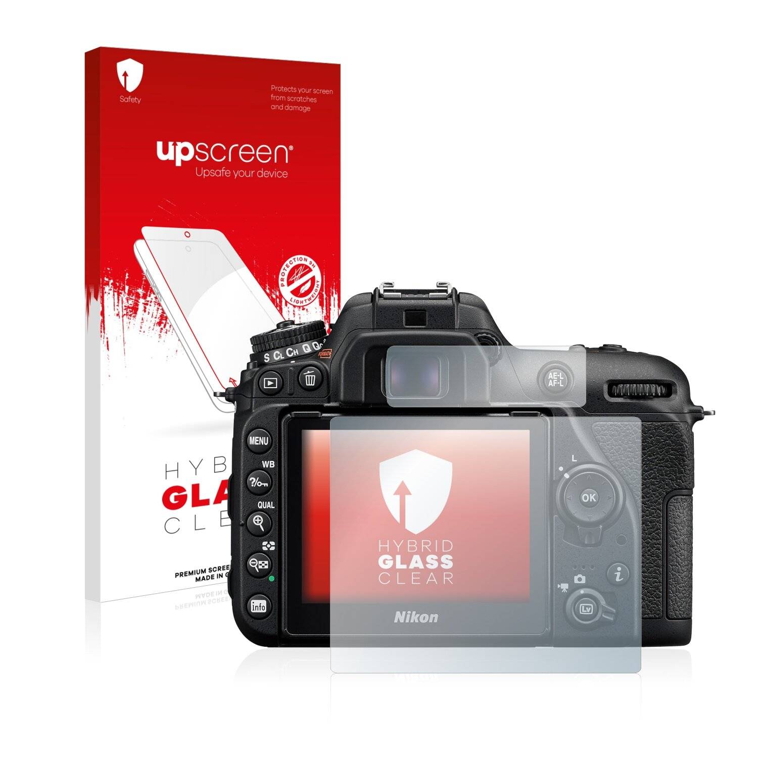 upscreen Flexible Schutz Glas Folie für Nikon D7500 Schutzglas 9H Hybridglas Klar