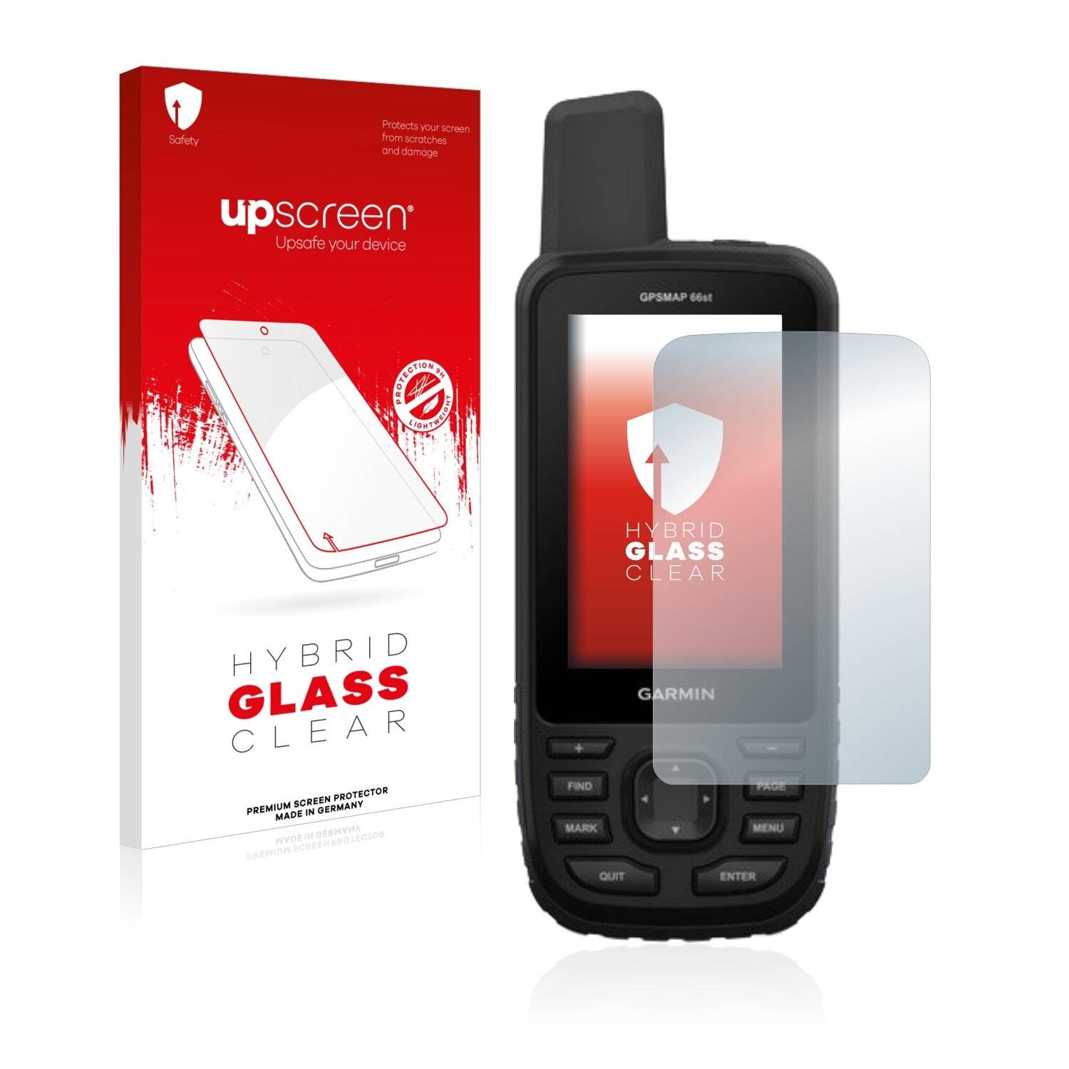 upscreen Flexible Schutz Glas Folie für Garmin GPSMAP 66st Schutzglas 9H Hybridglas Klar