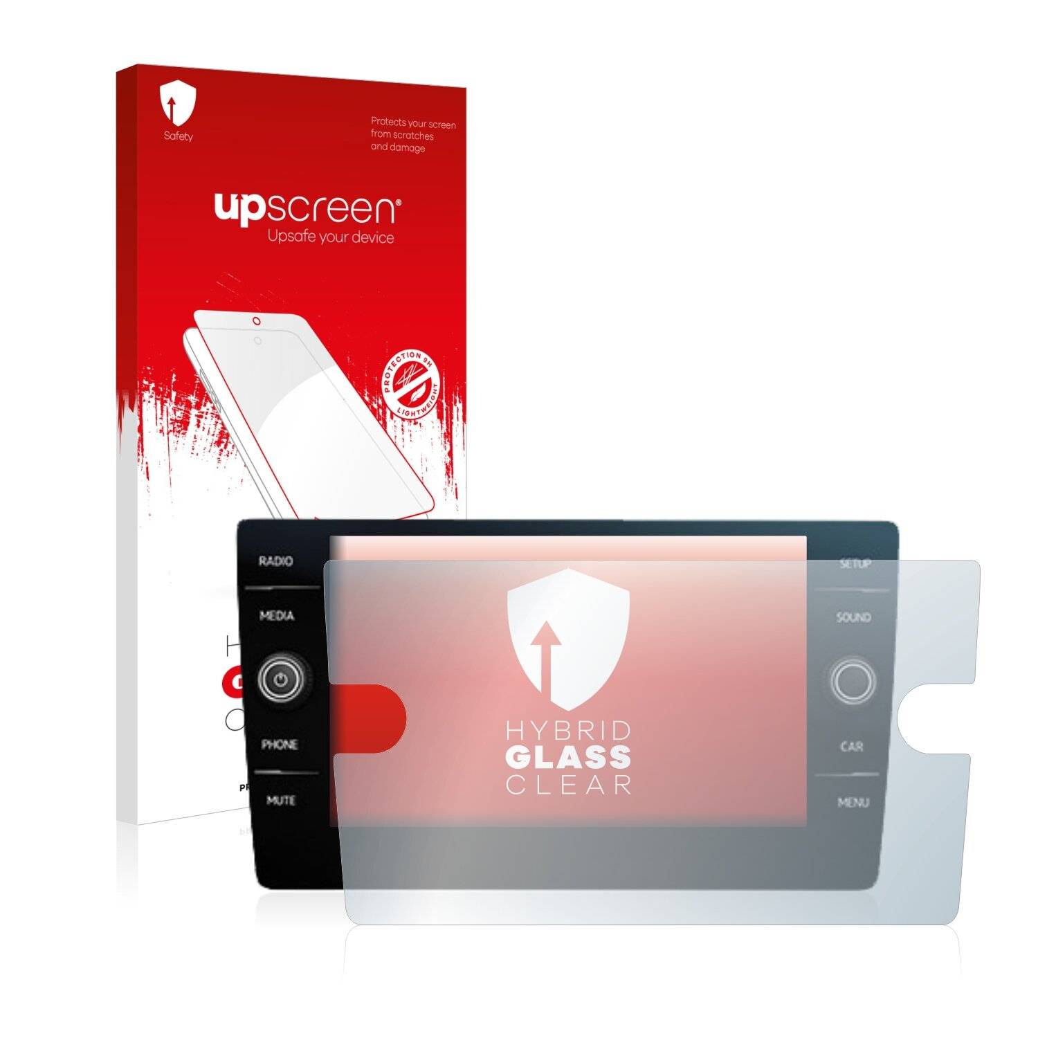 upscreen Flexible Schutz Glas Folie für Volkswagen Discover Media Golf Alltrack / Tiguan 2018 Schutzglas 9H Hybridglas
