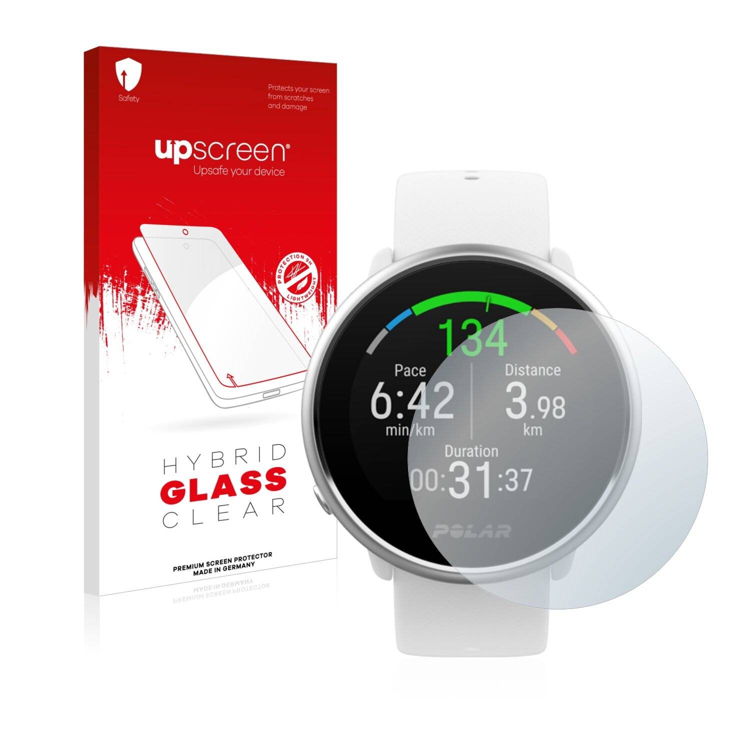 upscreen Hybrid Glass Clear Premium Schutzglas Folie für Polar