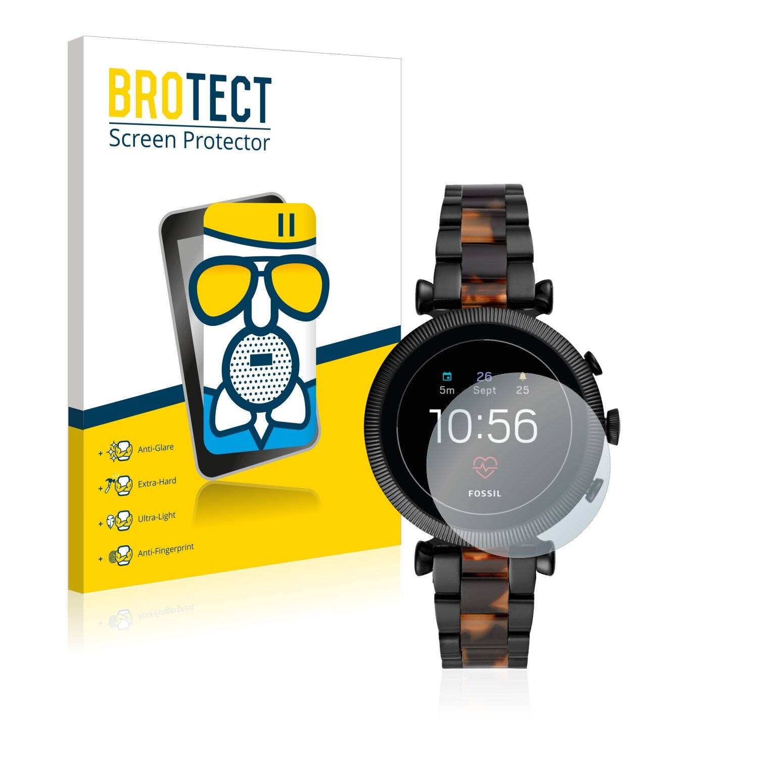 BROTECT AirGlass Matte Schutzglas Folie für Fossil Sloan HR
