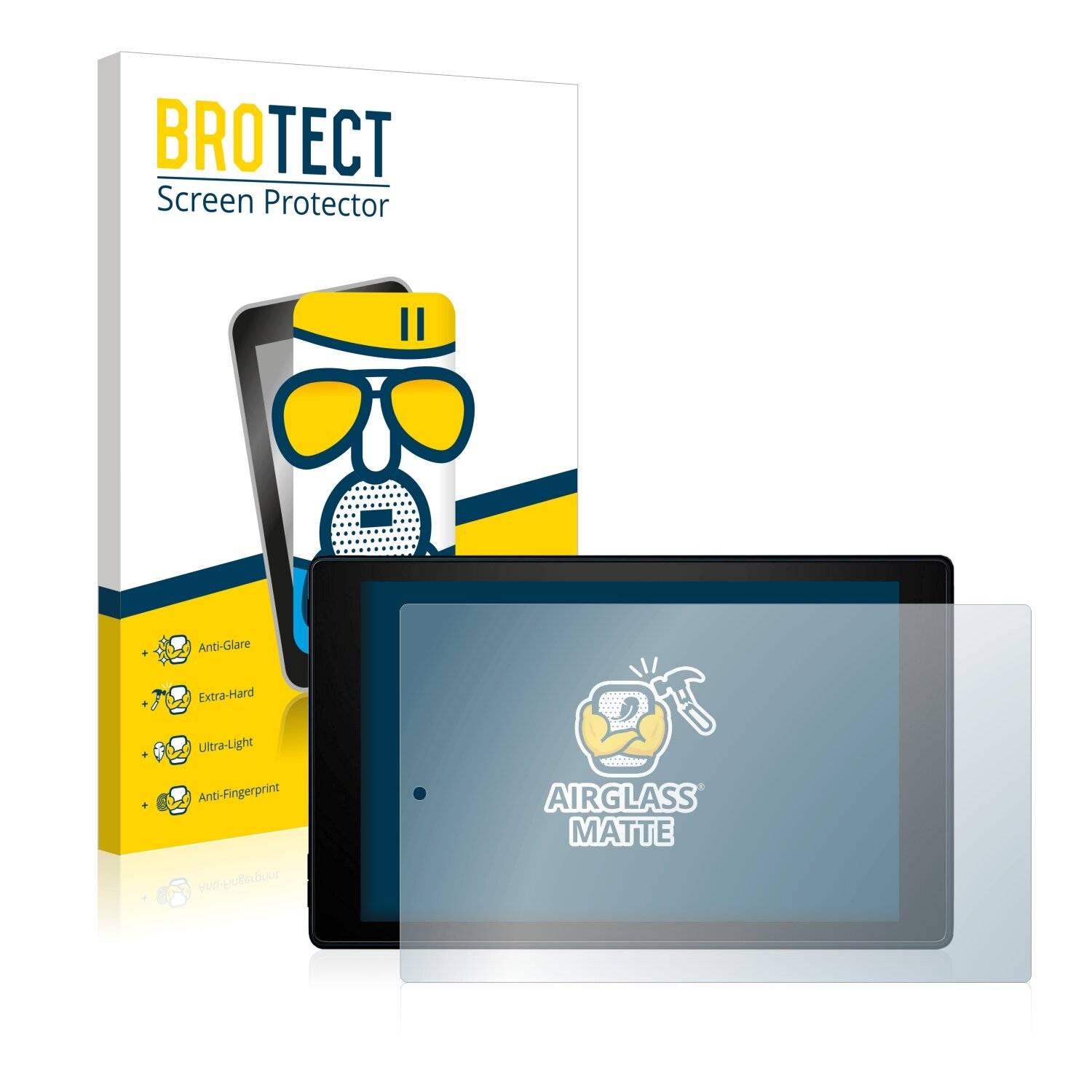 BROTECT AirGlass Matte Schutzglas Folie für Amazon Fire HD 10 2019 (9.
